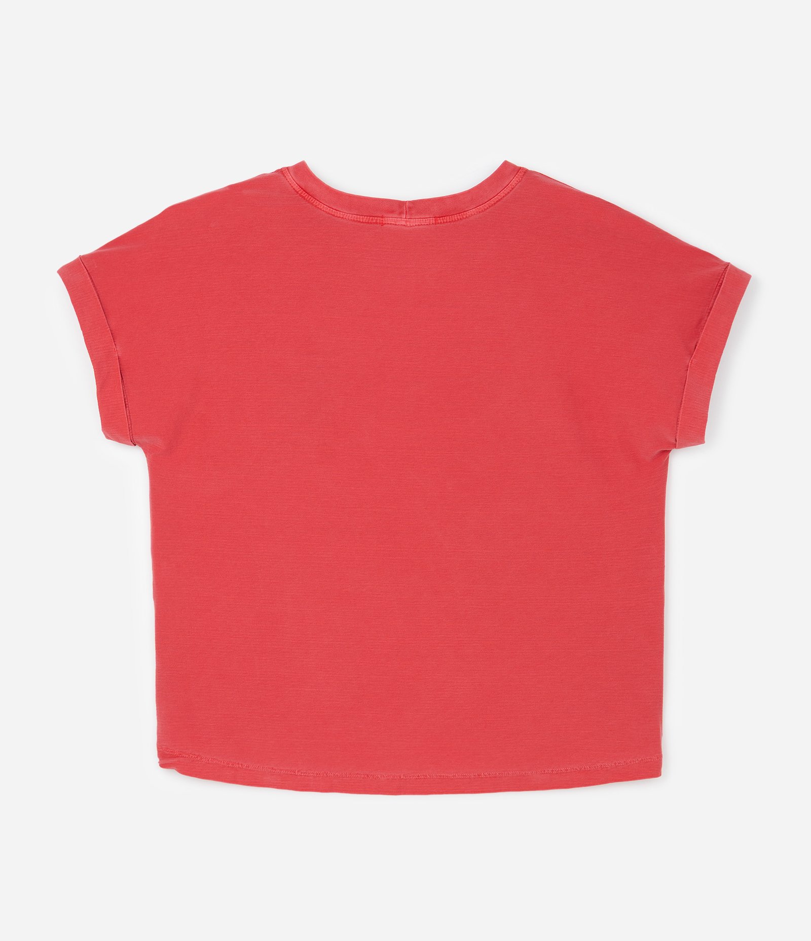 Camiseta em Algodão com Bordado Coração Curve & Plus Size Vermelho 4
