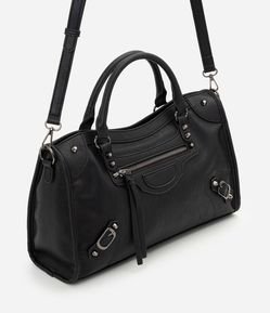 Bolsa Satchel Grande em PU com Alça Removível