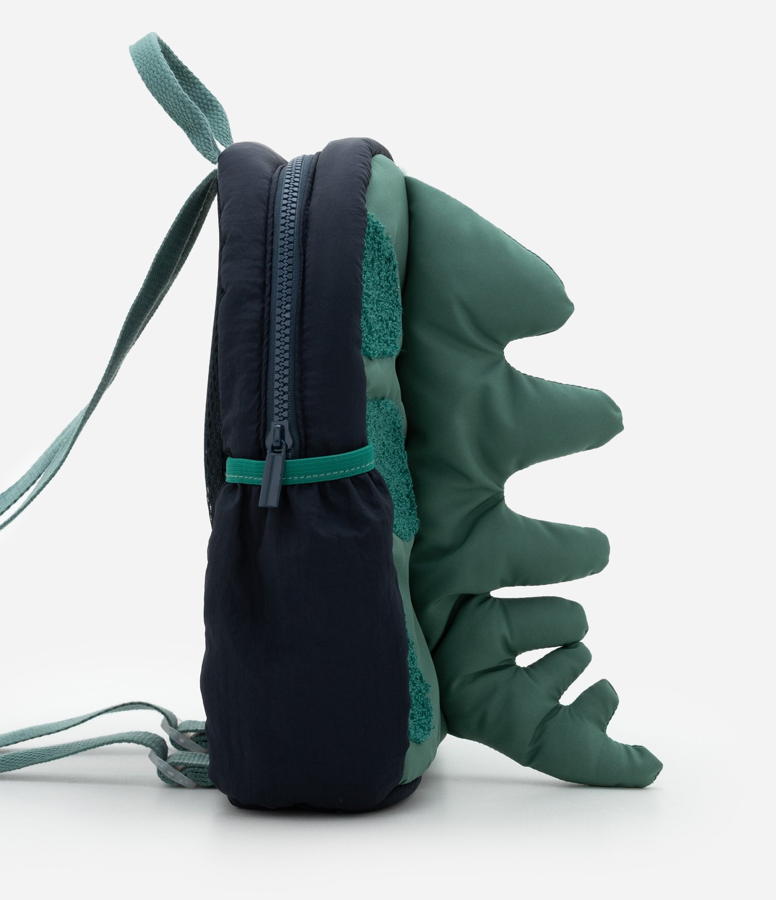 Mochila Infantil Interativa Dino com Cristas 3D – Tam U Verde/Cinza 2