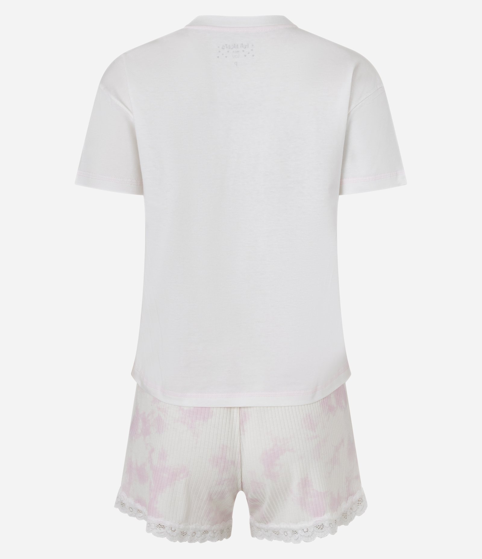 Pijama Short Doll em Algodão com Estampa de Gatinho Pleno Branco 5