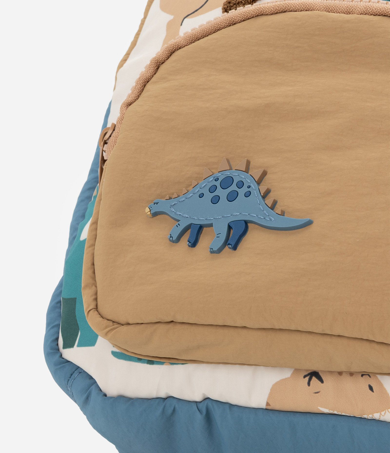 Mochila Infantil com Estampa de Dinossauros – Tam U Bege/Azul 4