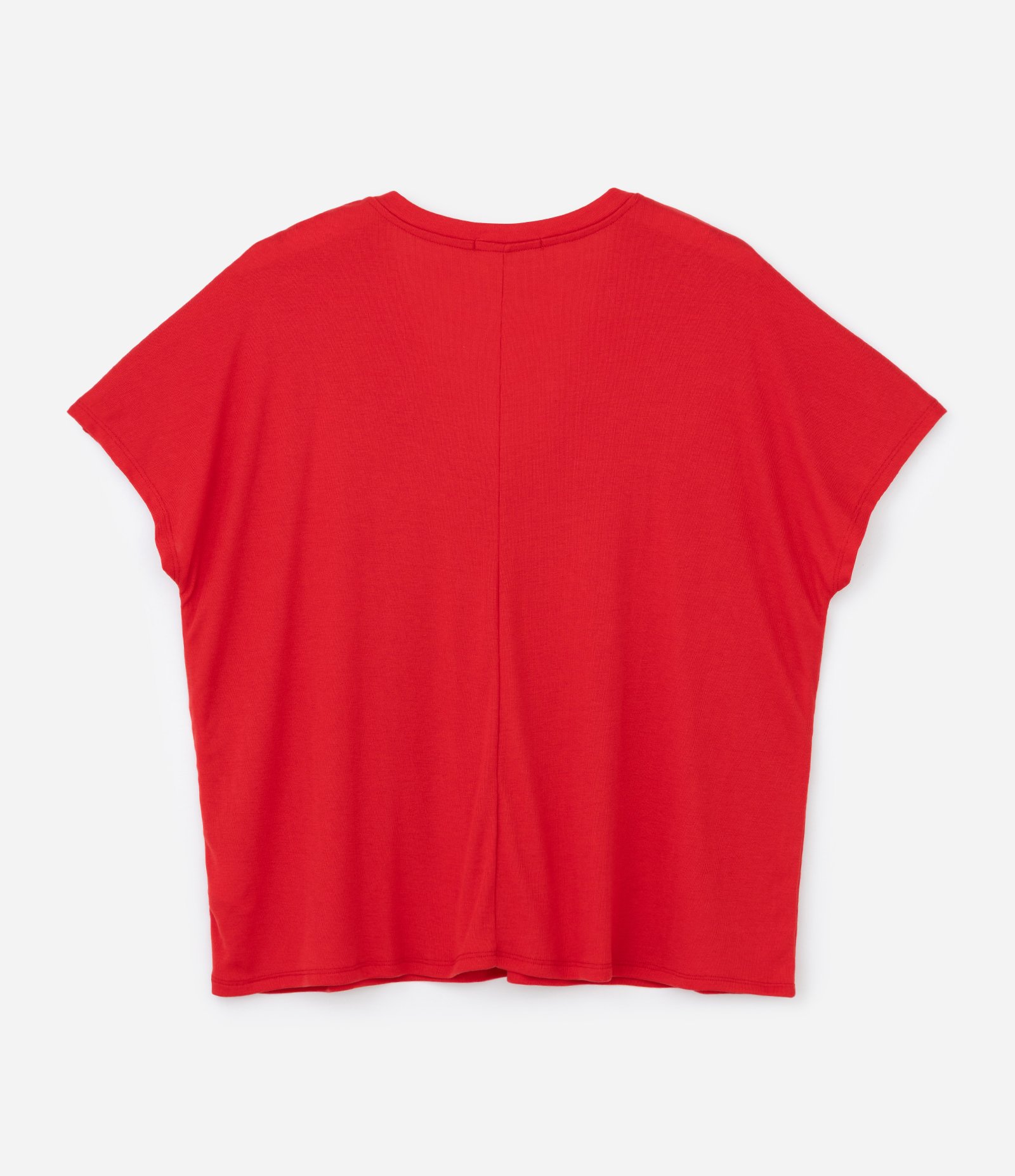 Blusa em Ribana sem Cava com Gola Curve & Plus Size Vermelho 4