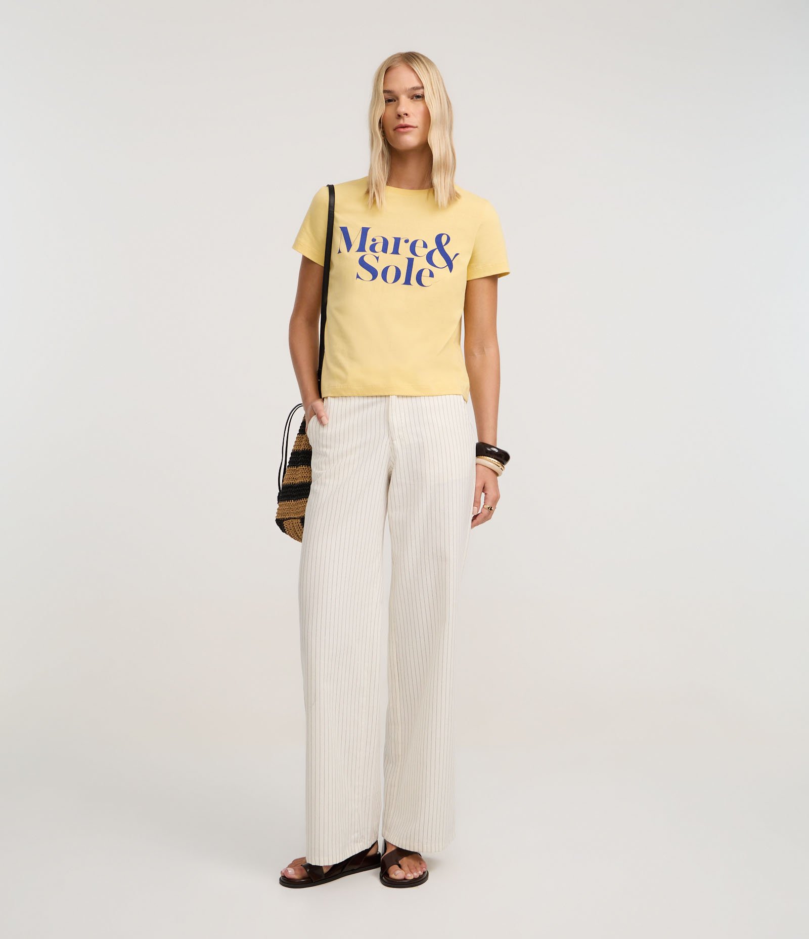 Blusa em Algodão com Estampa Marie & Sole Amarelo 2