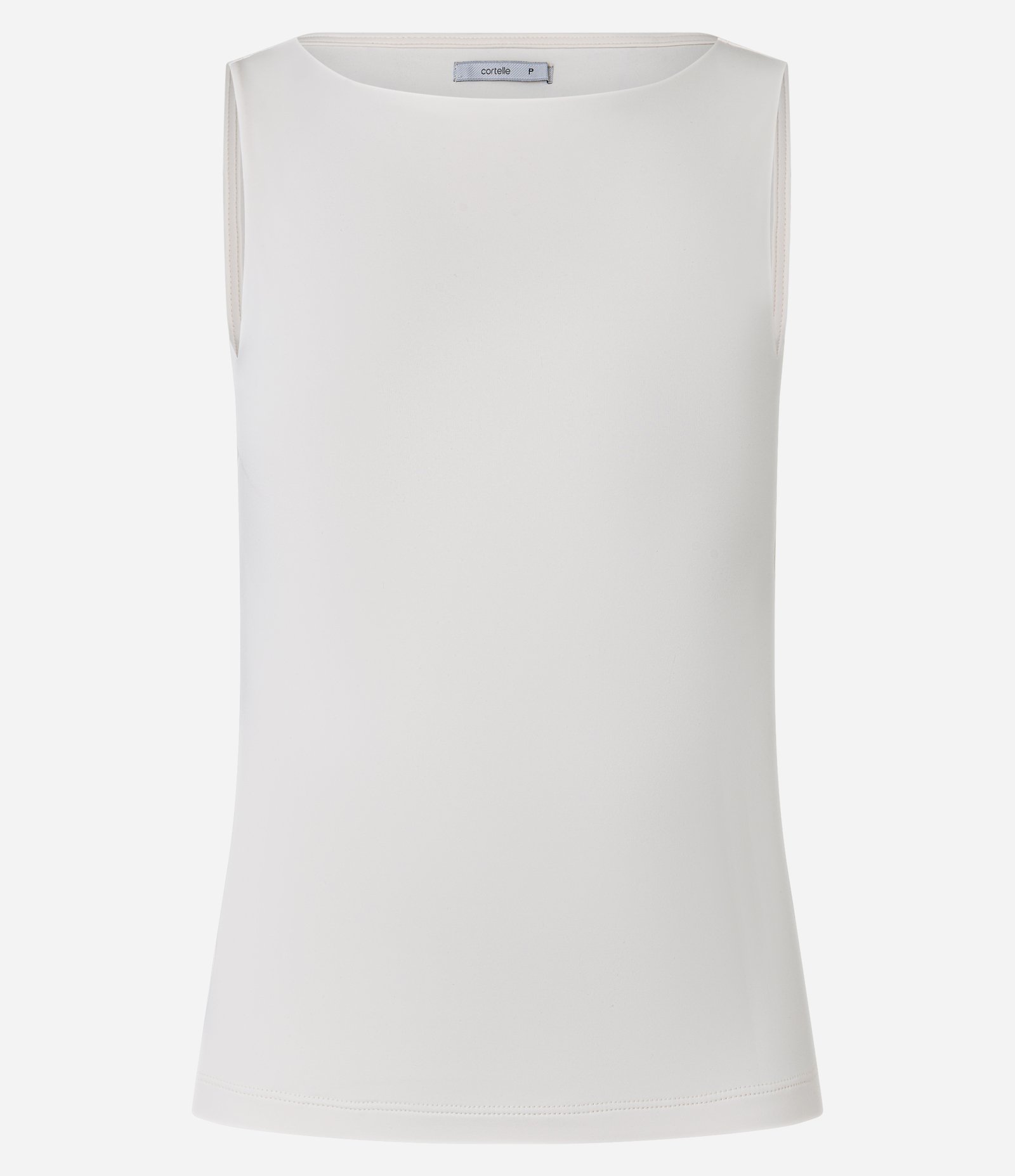 Blusa Regata com Gola Halter em Poliamida Off White 1