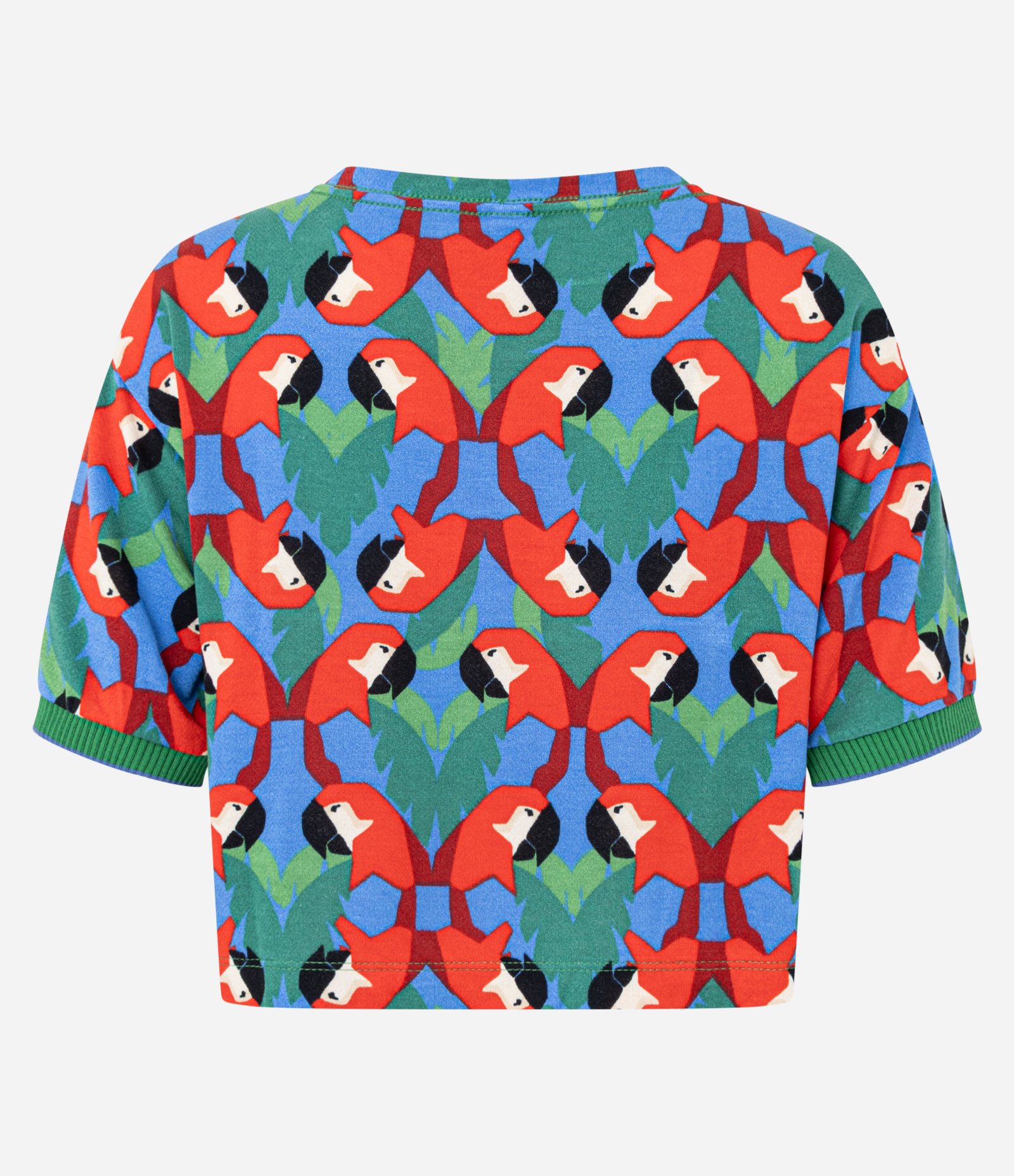 Blusa T-shirt em Viscose com Estampa Tropical Geométrica Multicores 5