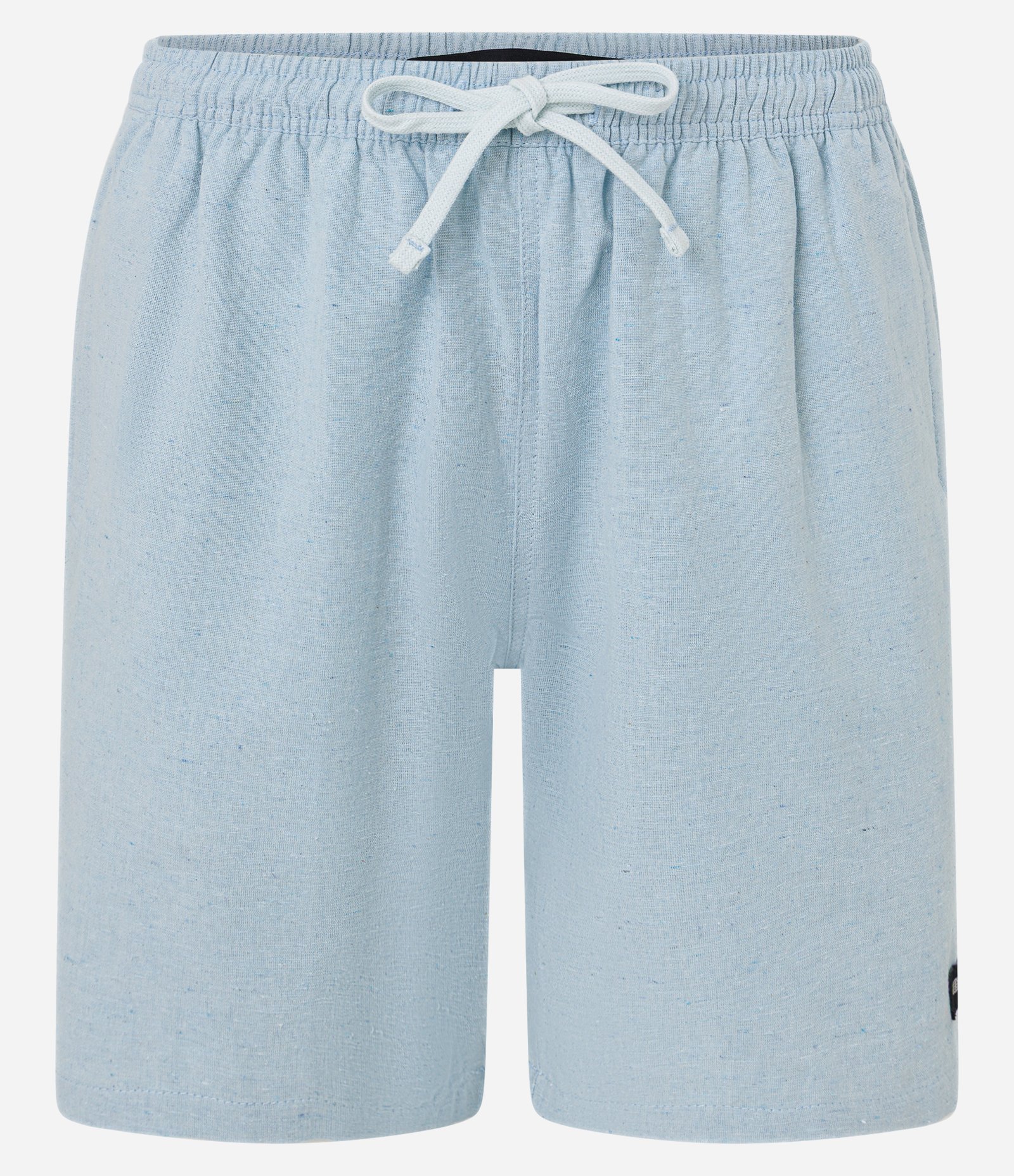 Bermuda em Algodão com Cós Elástico e Etiqueta Aplicada Azul 3