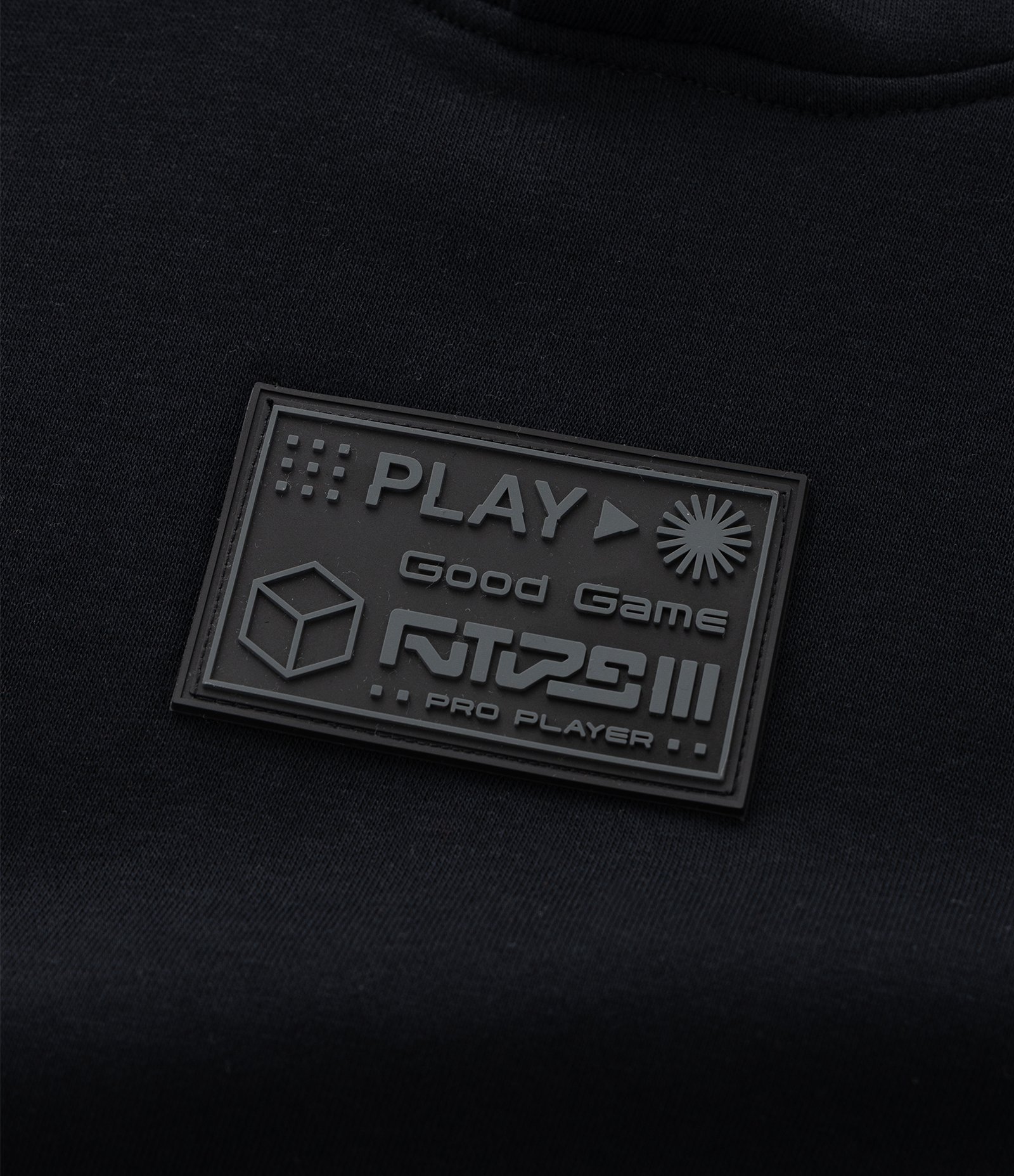 Casaco Infantil com Capuz e Patch Rubber – Tam 5 a 14 Anos Preto 7