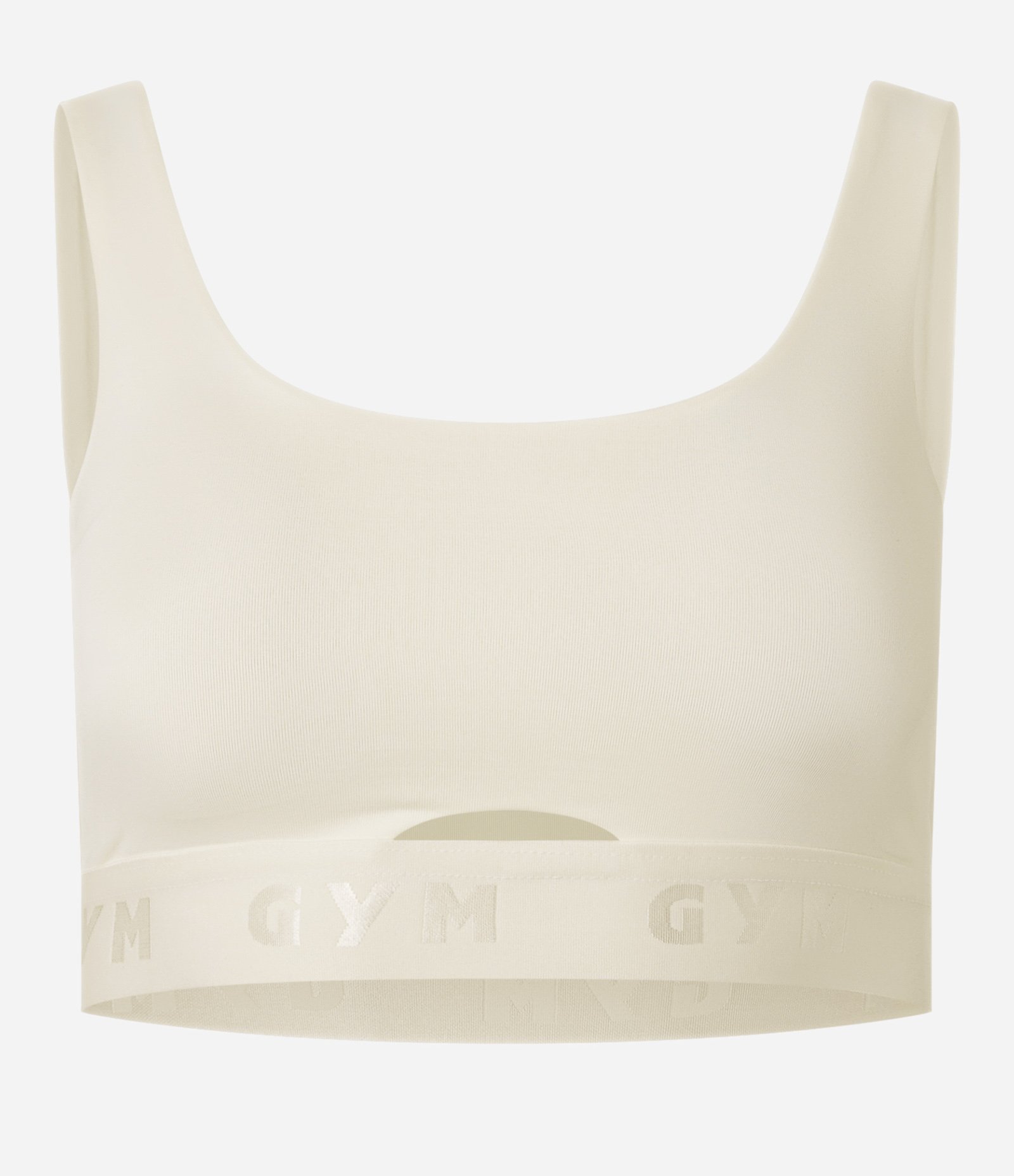 Top Bojo Esportivo em Microfibra com Elástico na Barra Branco 1