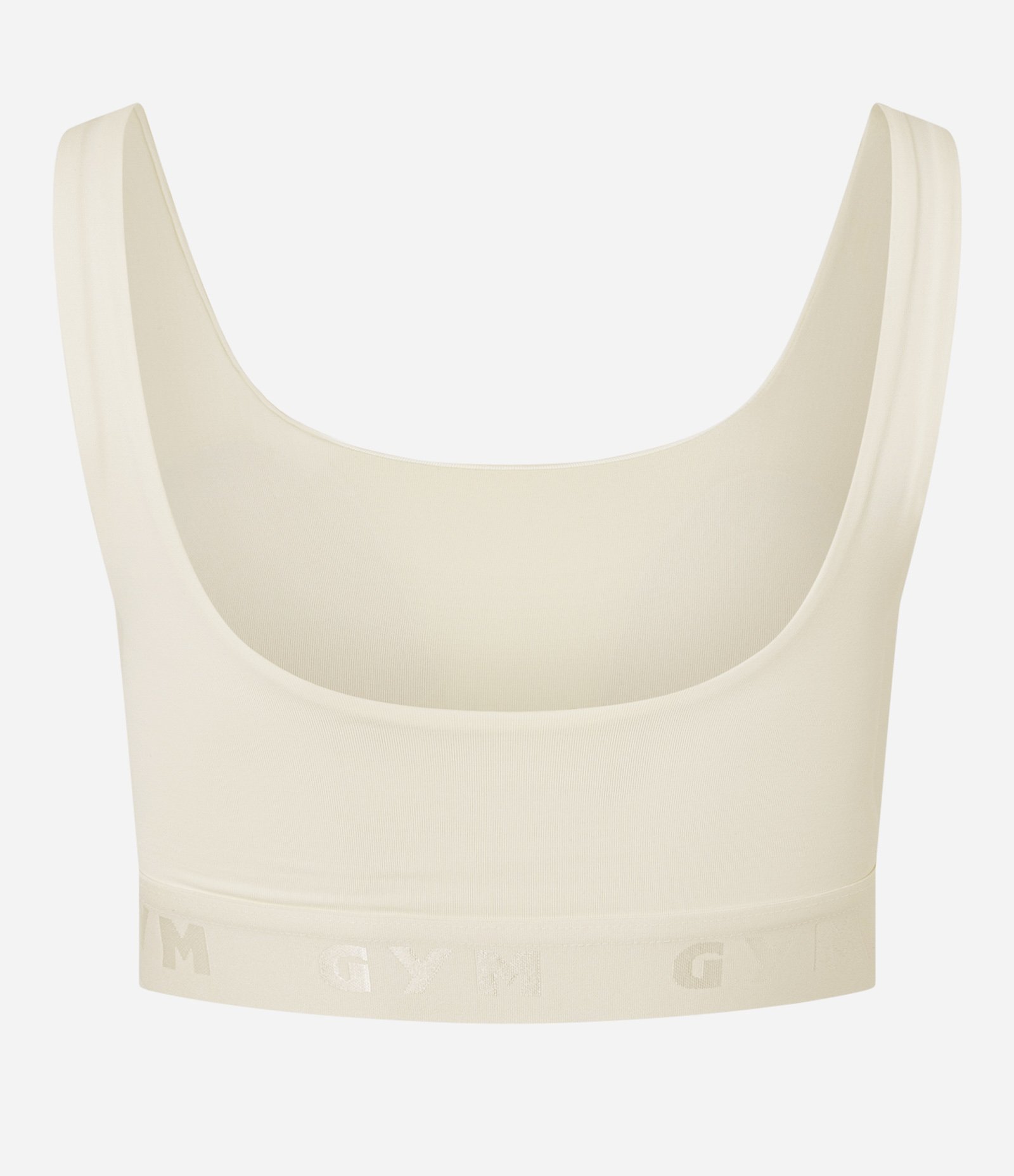 Top Bojo Esportivo em Microfibra com Elástico na Barra Branco 2