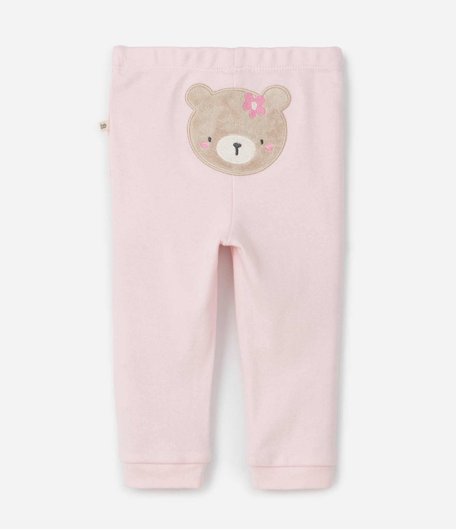 Conjunto Infantil Floral com Body e Calça Ursinha – Tam RN a 18 Meses Off White/Rosa Claro 6