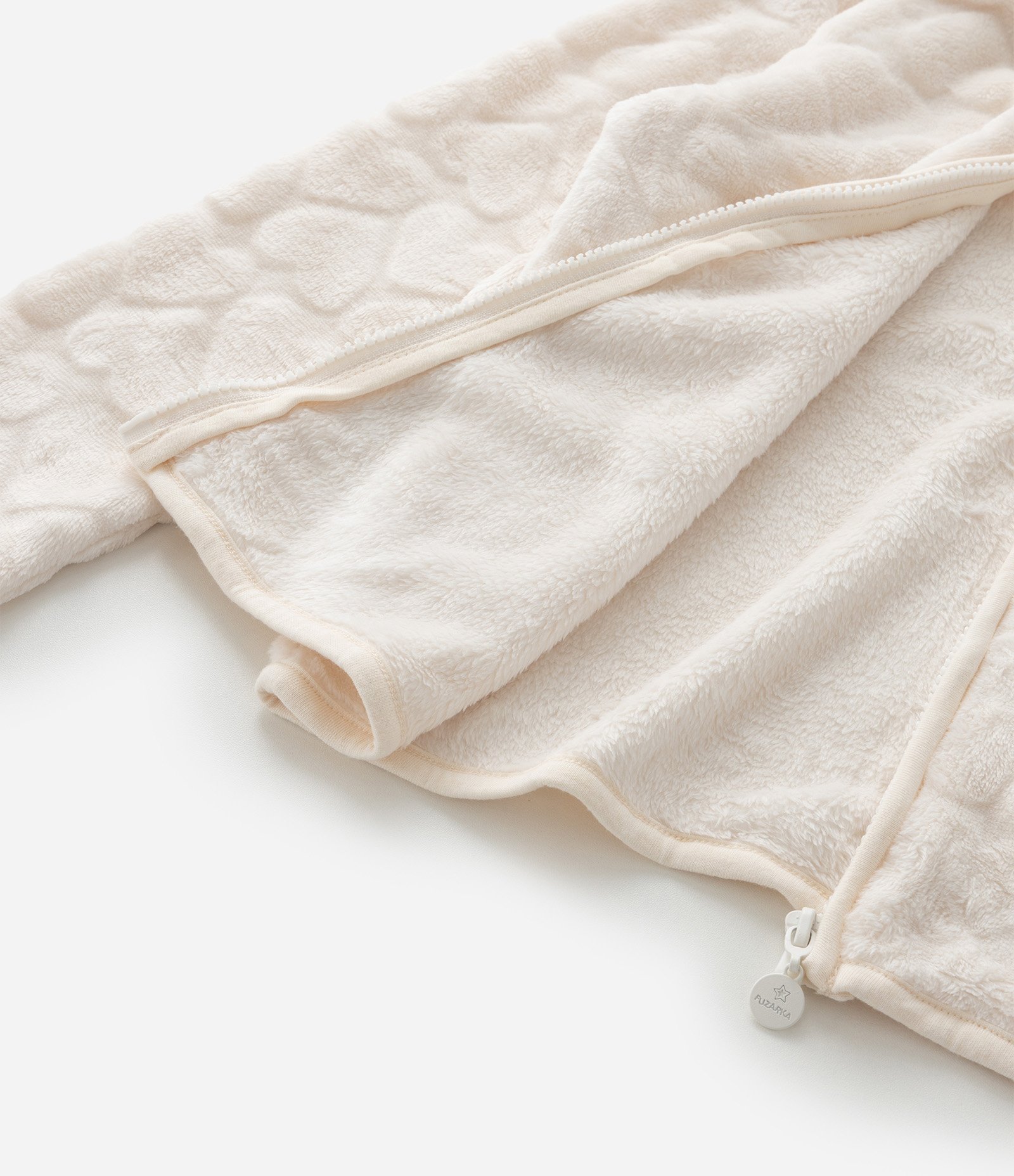 Jaqueta Infantil com Capuz e Relevo de Corações – Tam 5 a 16 Anos Off White 5
