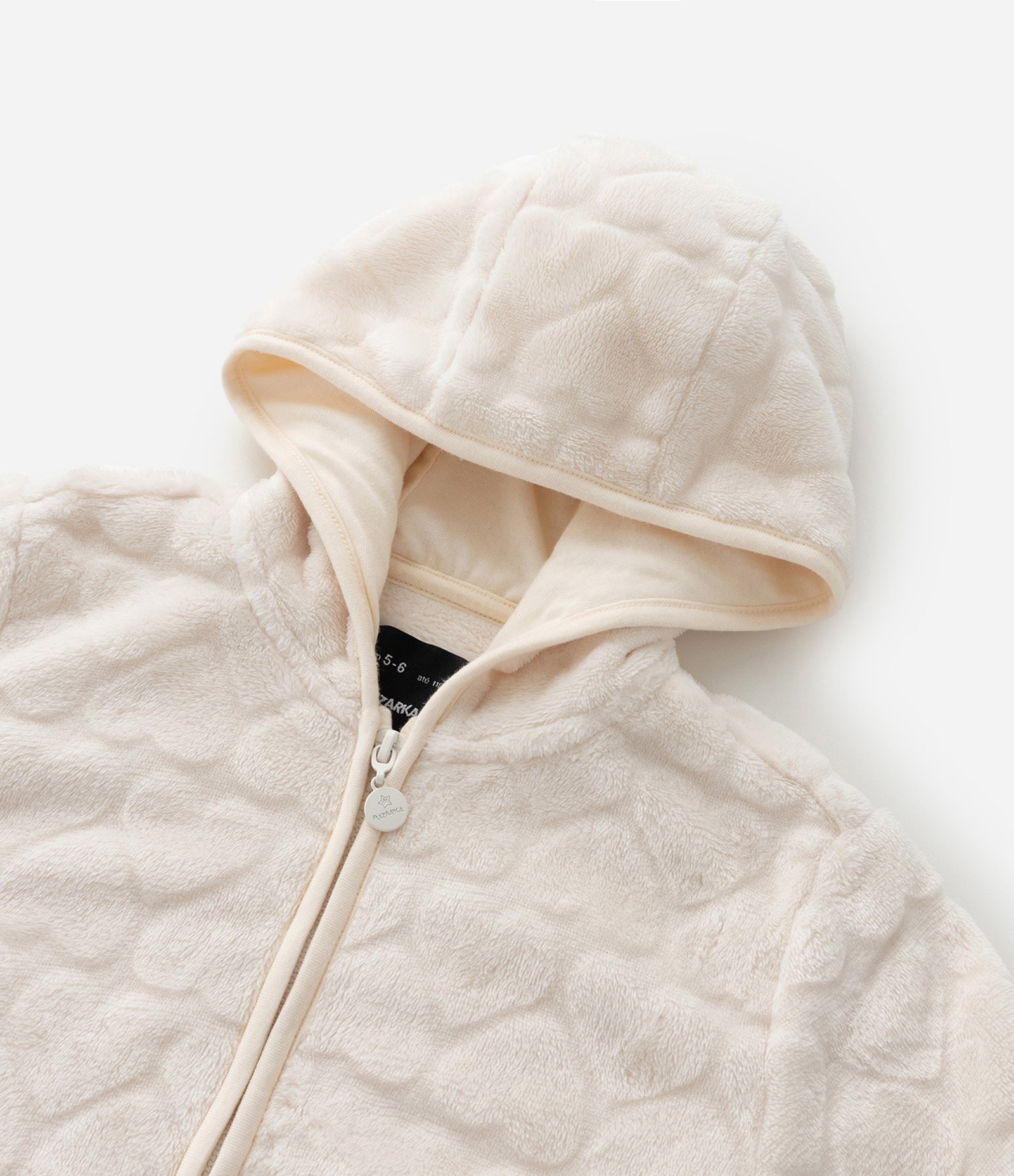 Jaqueta Infantil com Capuz e Relevo de Corações – Tam 5 a 16 Anos Off White 8