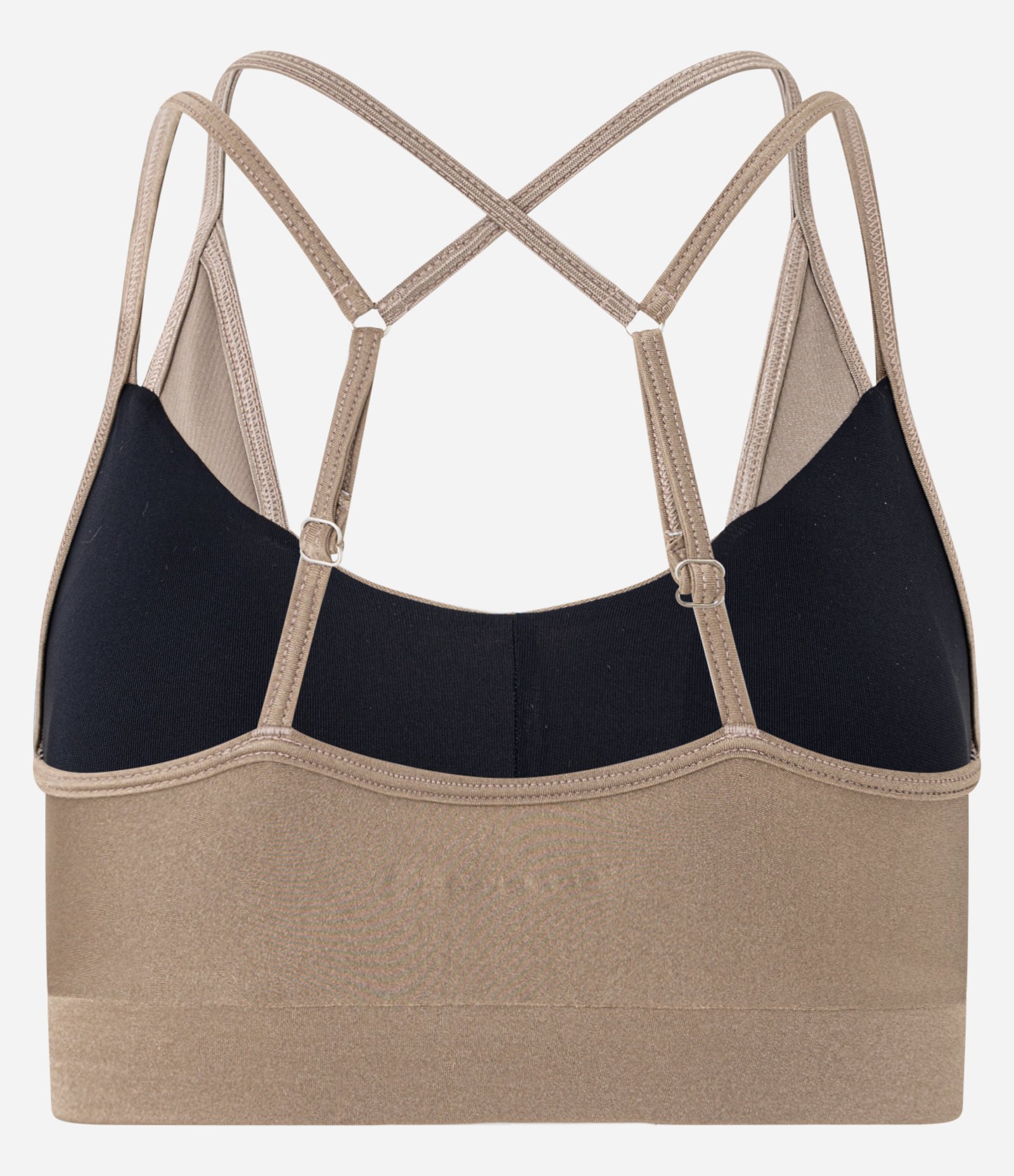 Top Esportivo em Microfibra com Alças Duplas Bege 7