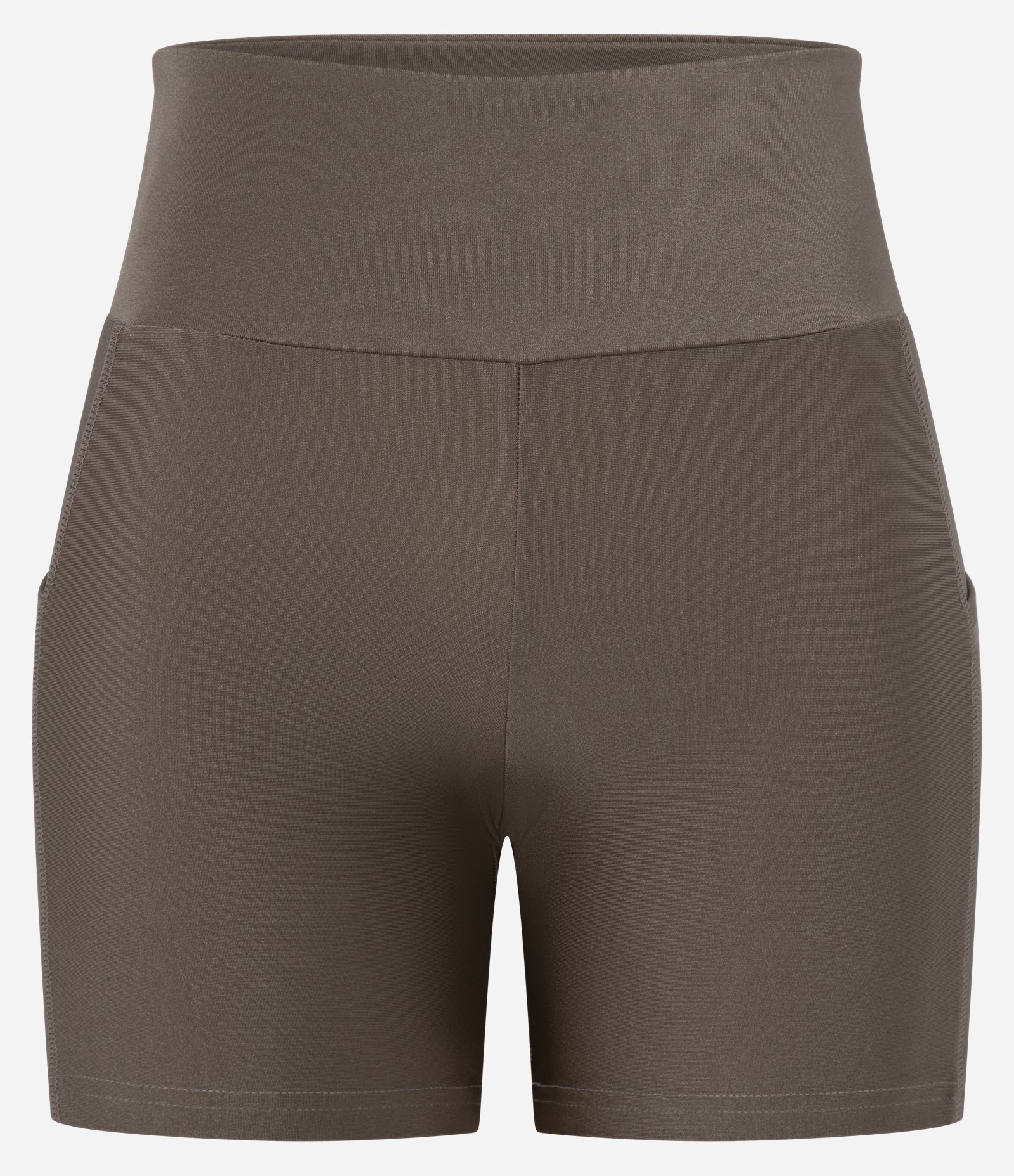 Bermuda Esportiva em Microfibra Acetinada Marrom 5