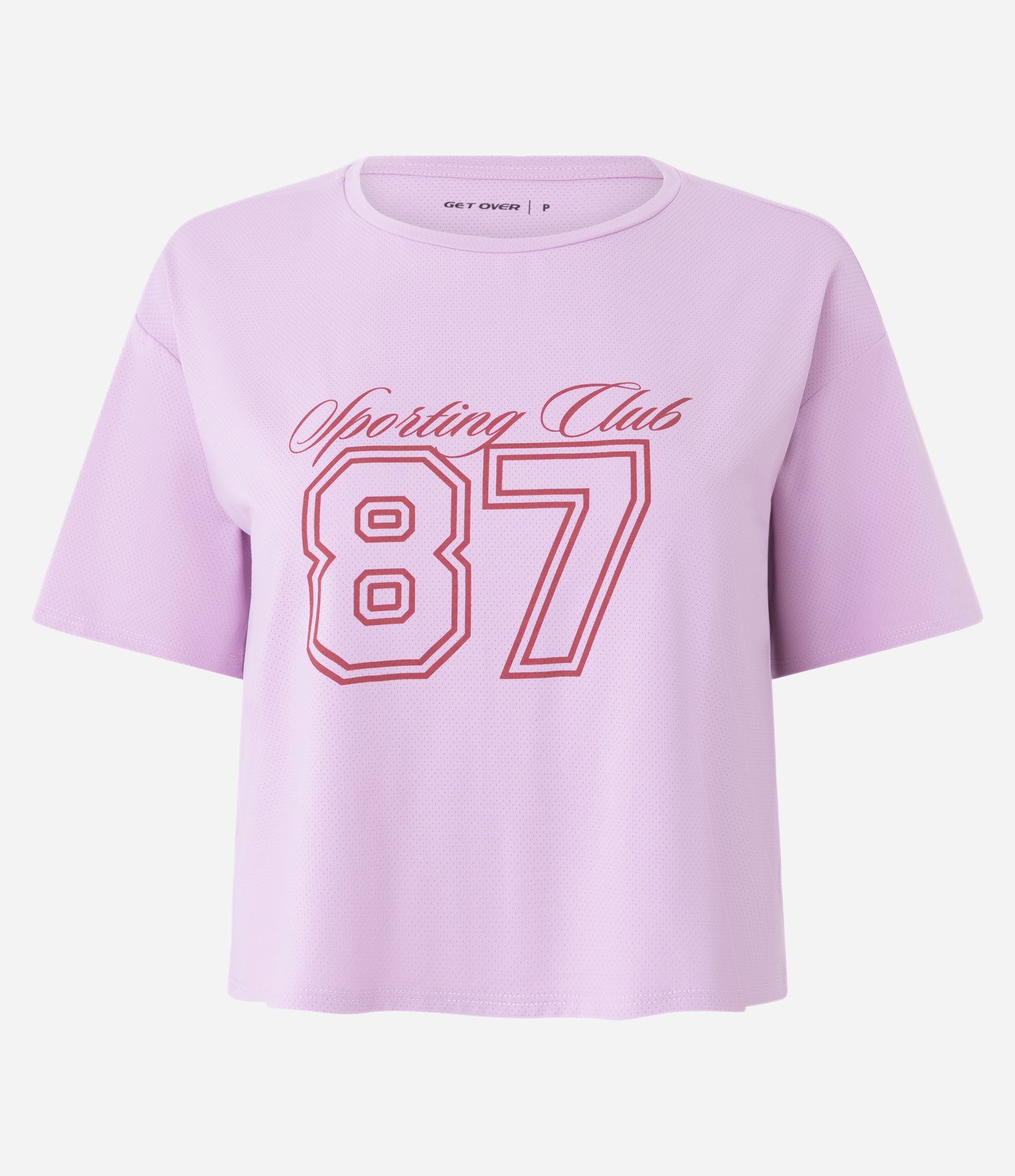 Camiseta Crpped Oversized Esportiva com Tecnologia Dry e Estampa 87 Rosa 5
