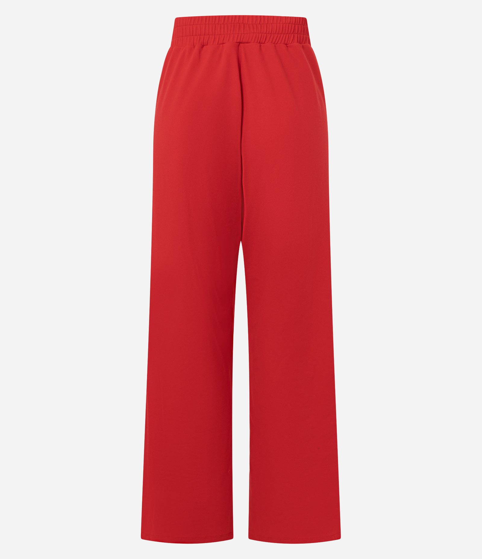 Calça Wide Leg Esportiva em Moletinho com Listras Laterais Vermelho 7
