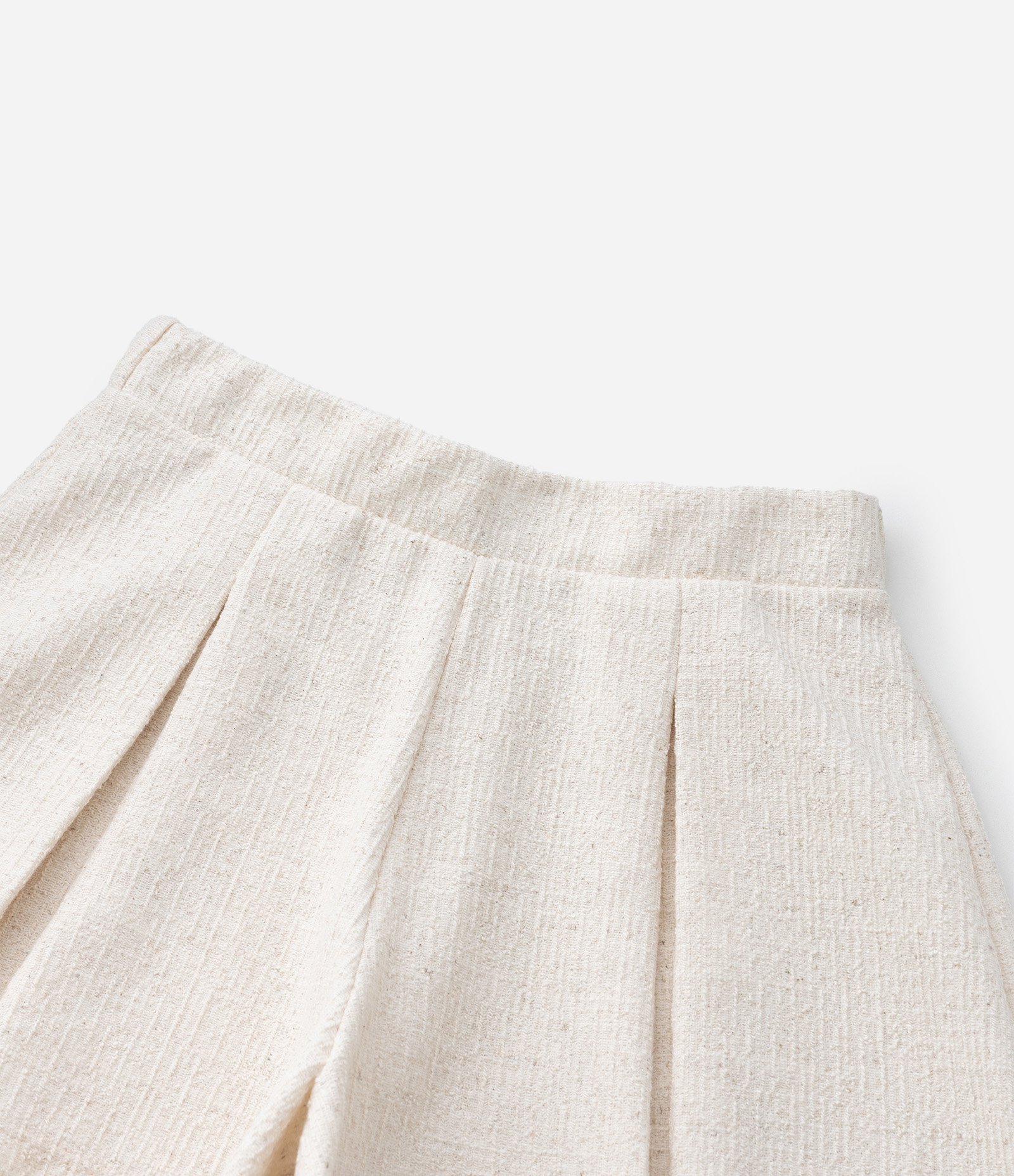 Short Saia Infantil em Tweed com pregas Texturizado - Tam 5 a 14 Anos Bege 5