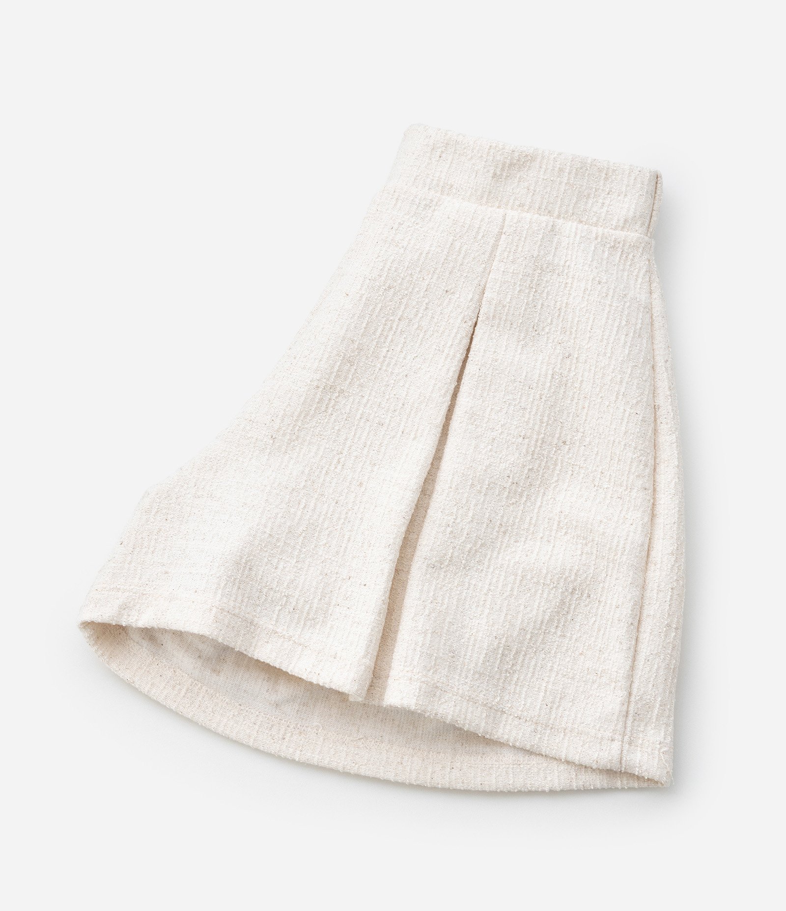 Short Saia Infantil em Tweed com pregas Texturizado - Tam 5 a 14 Anos Bege 7