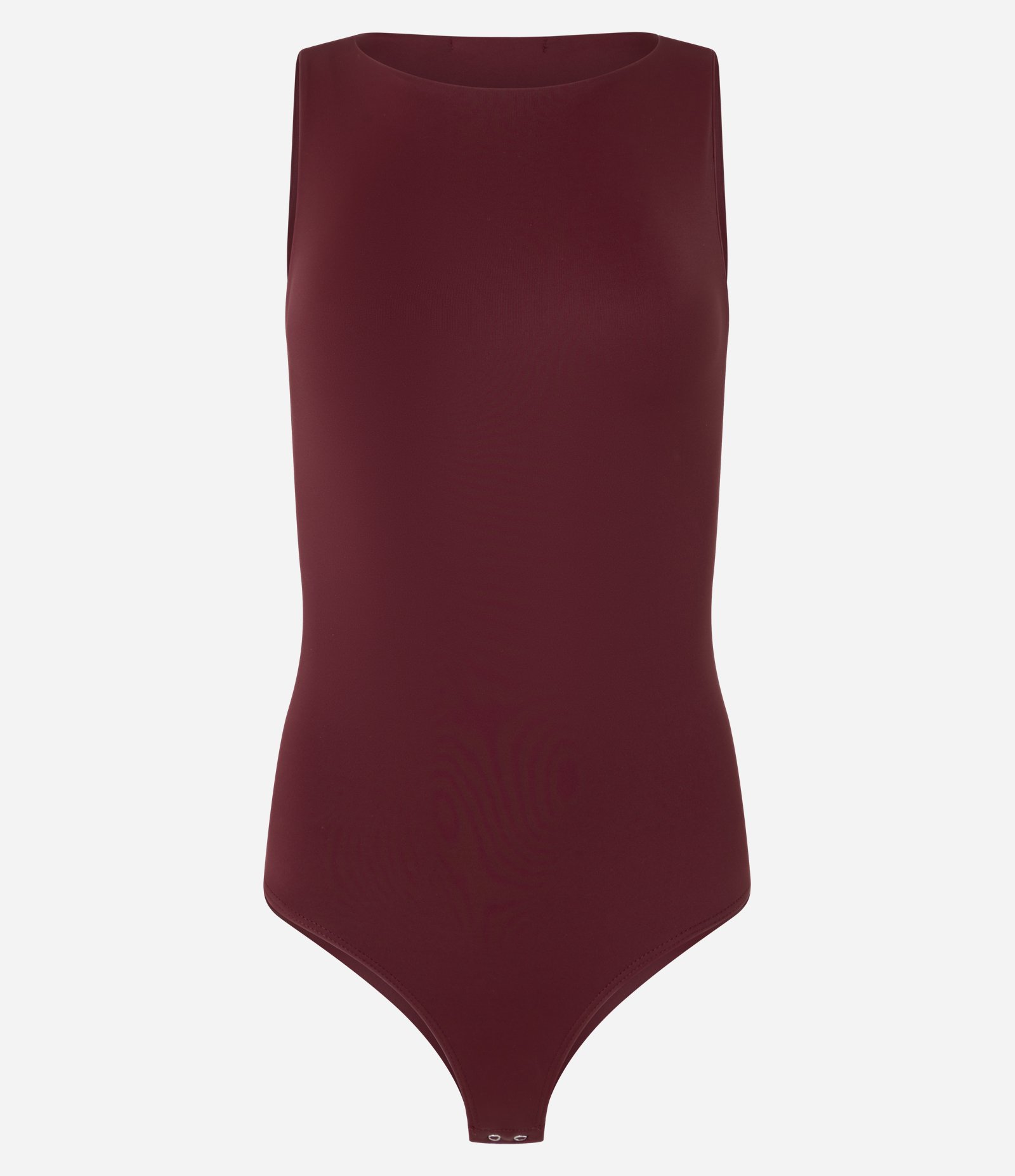 Body Básico em Poliamida com Gola Redonda Bordô 1