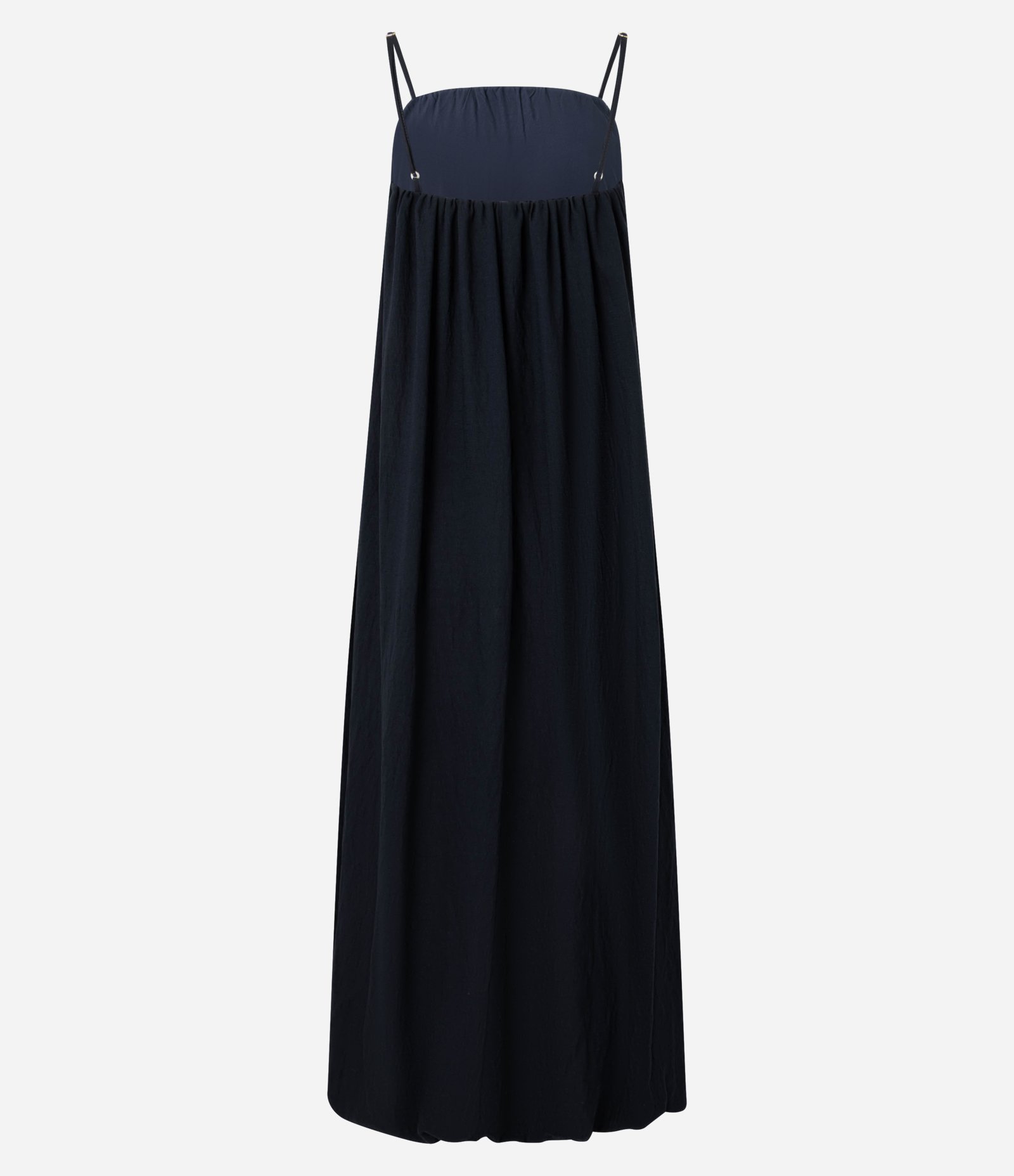 Vestido Balonê Long Midi com Alcinha Ajustável Preto 7
