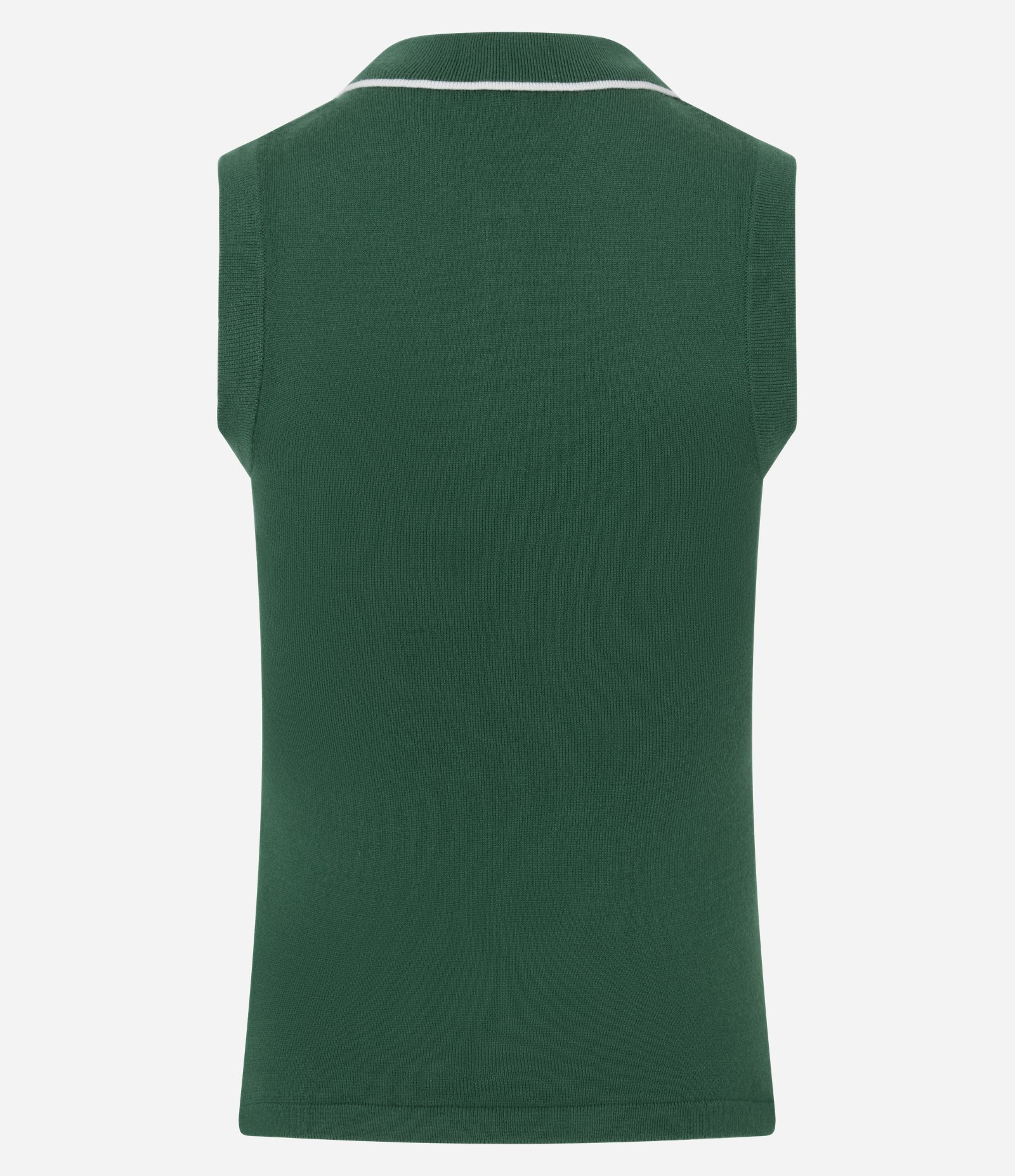 Blusa em Tricô com Gola Polo e Detalhe Contrastante Verde 7