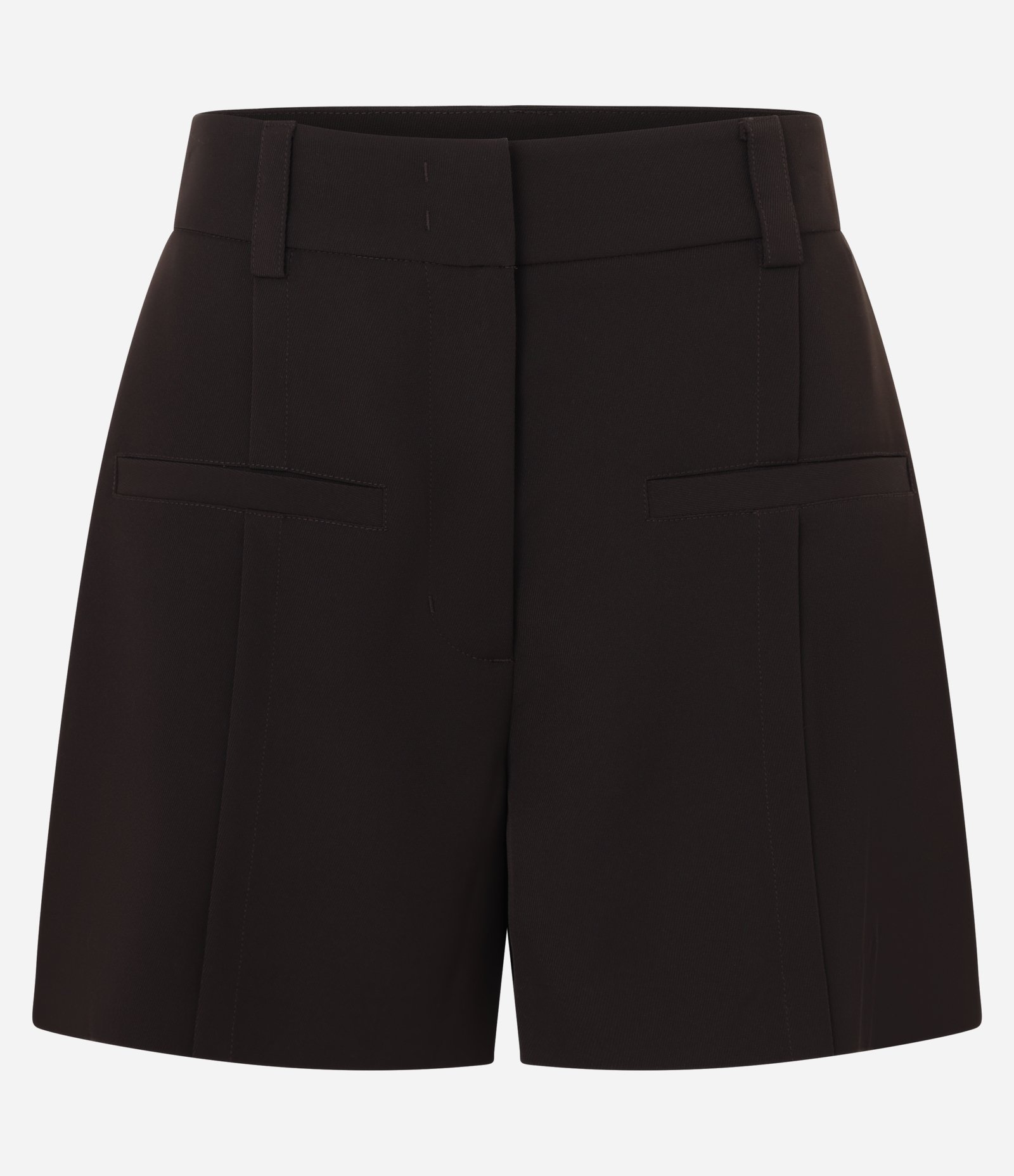 Short Alfaiatado com Bolsos Frontais Marrom 1