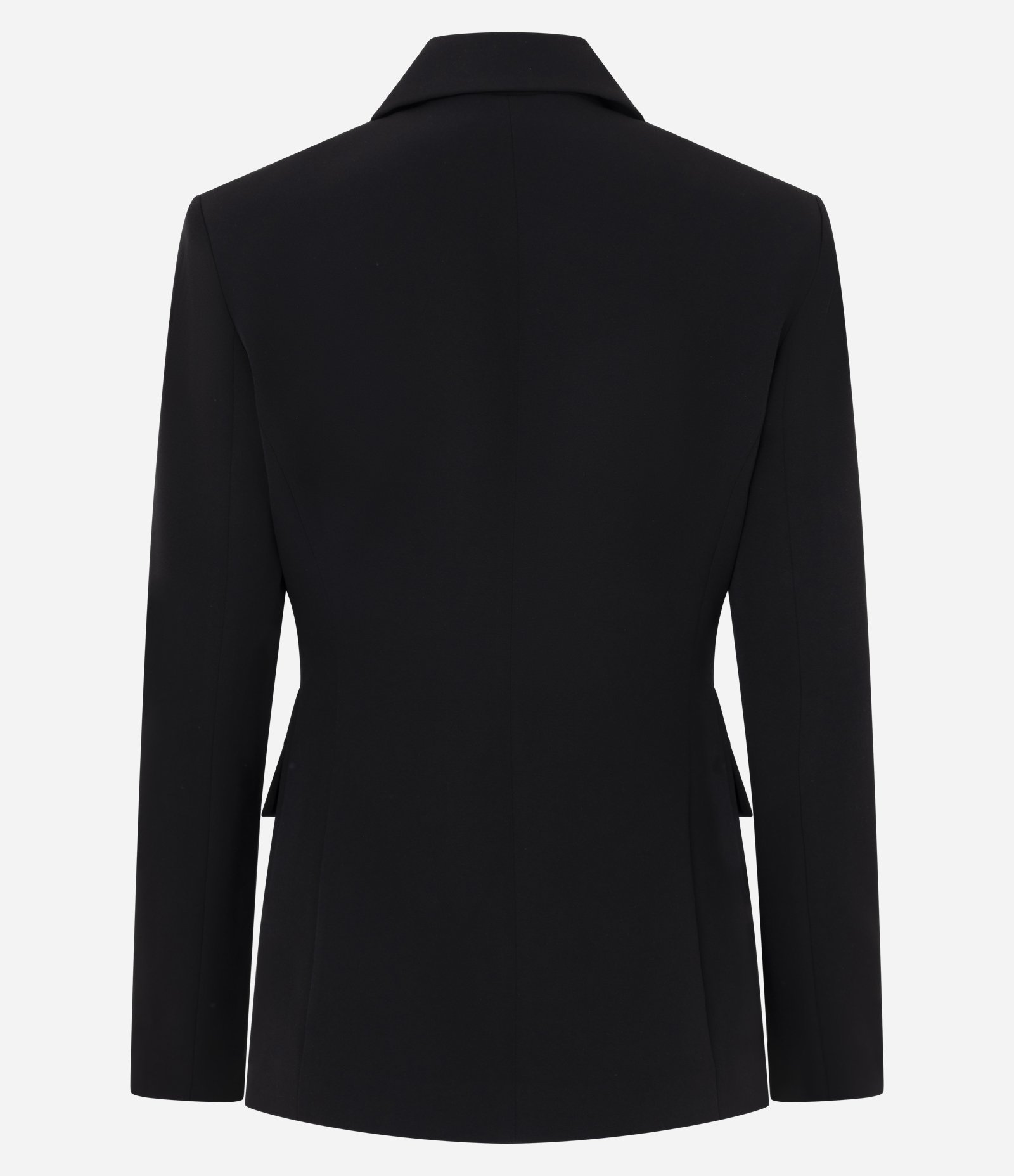 Blazer Acinturado em Alfaiataria com Bolsos Preto 2