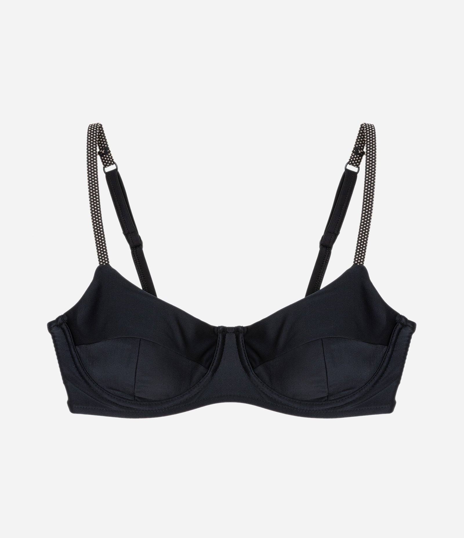 Biquíni Top Meia Taça em Microfibra com Alça Elástica Preto 6