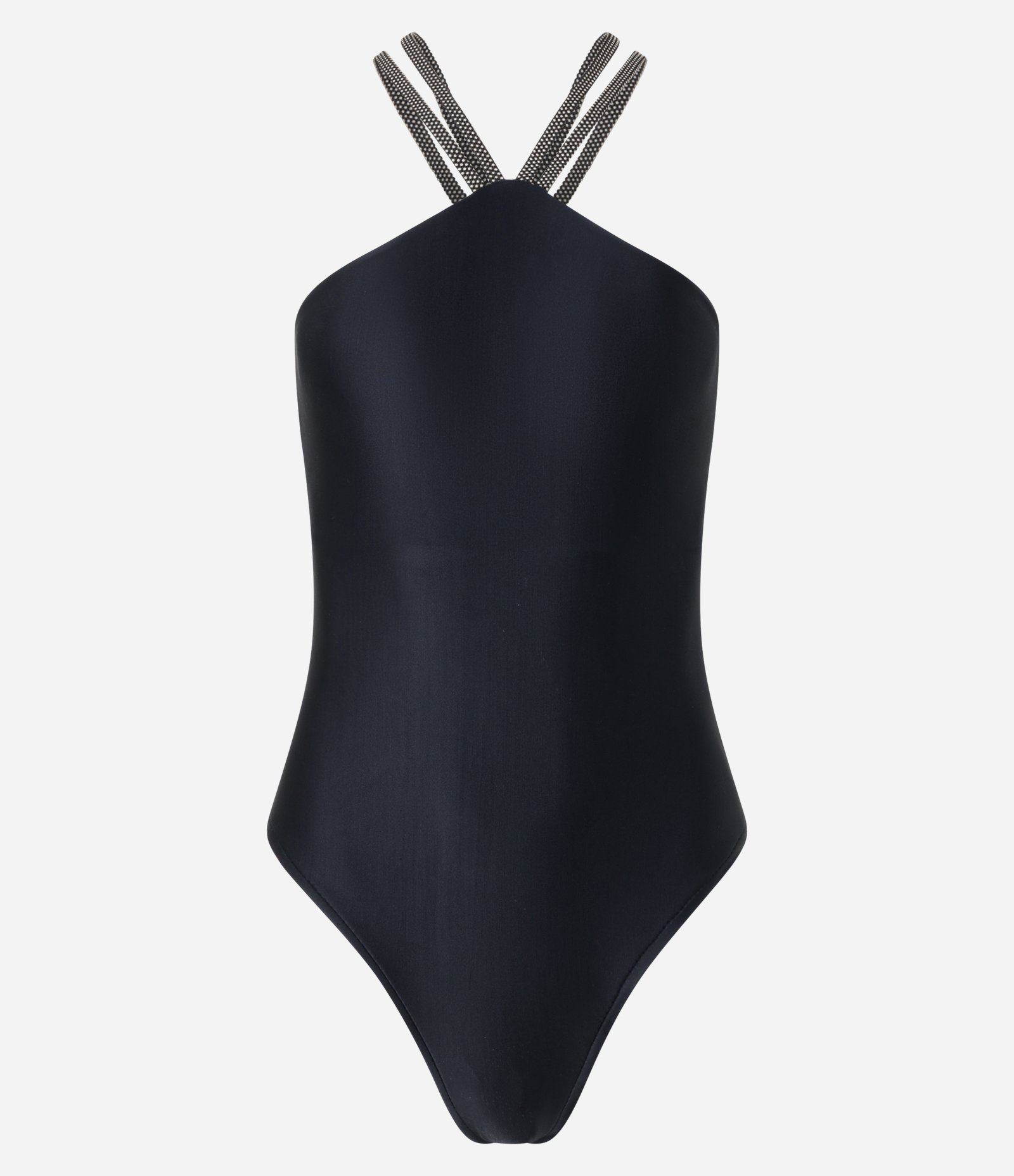 Maiô Halter Neck em Microfibra com Alças Duplas Elásticas Preto 5