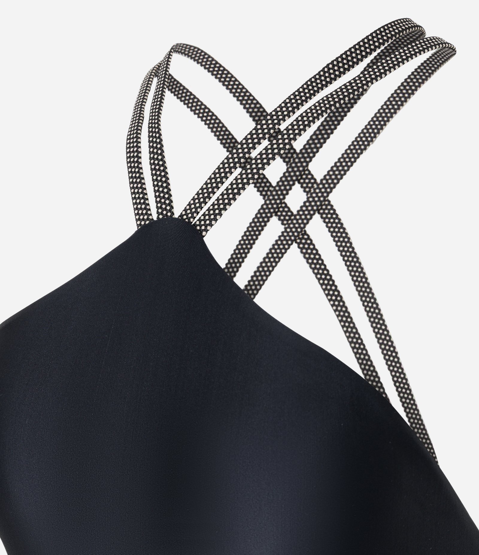 Maiô Halter Neck em Microfibra com Alças Duplas Elásticas Preto 6