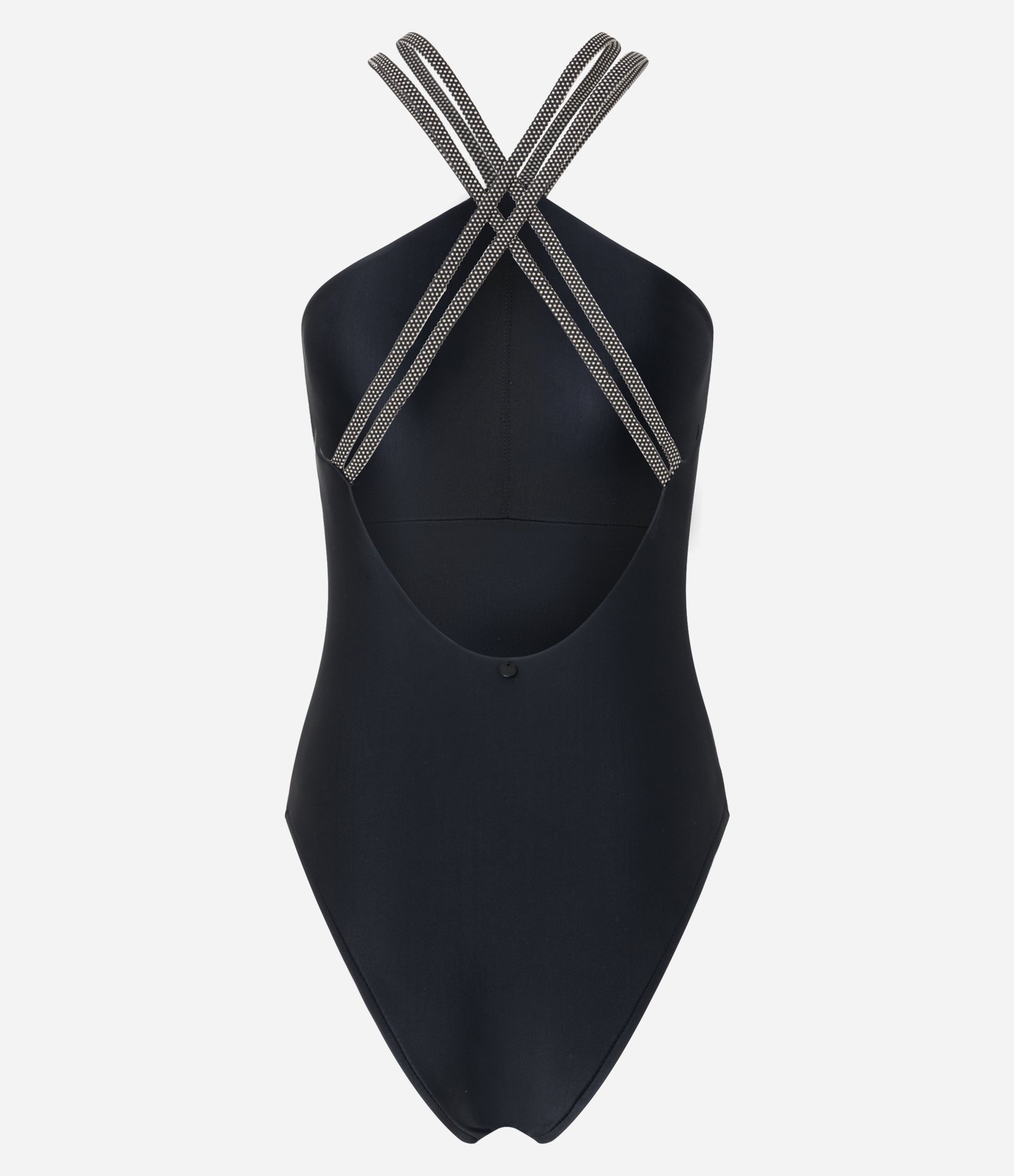 Maiô Halter Neck em Microfibra com Alças Duplas Elásticas Preto 7