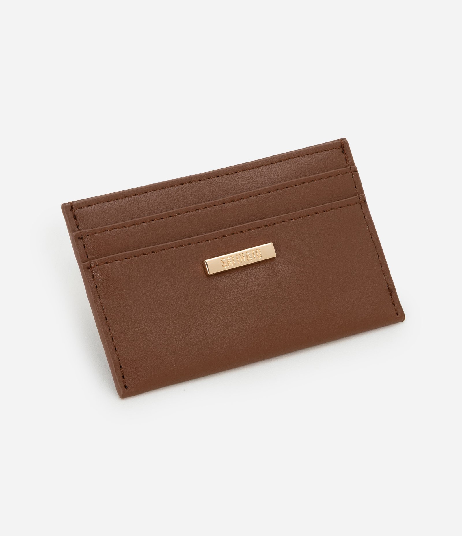 Carteira Pequena com Divisórias Marrom 1