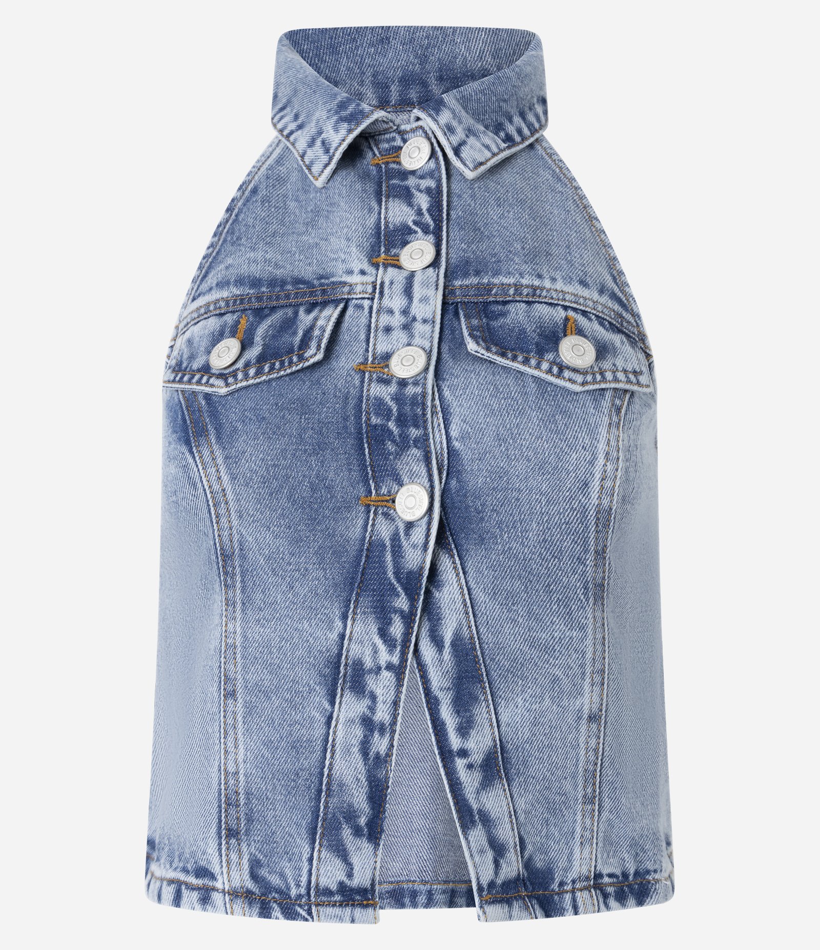 Blusa em Jeans Frente Única Azul 5