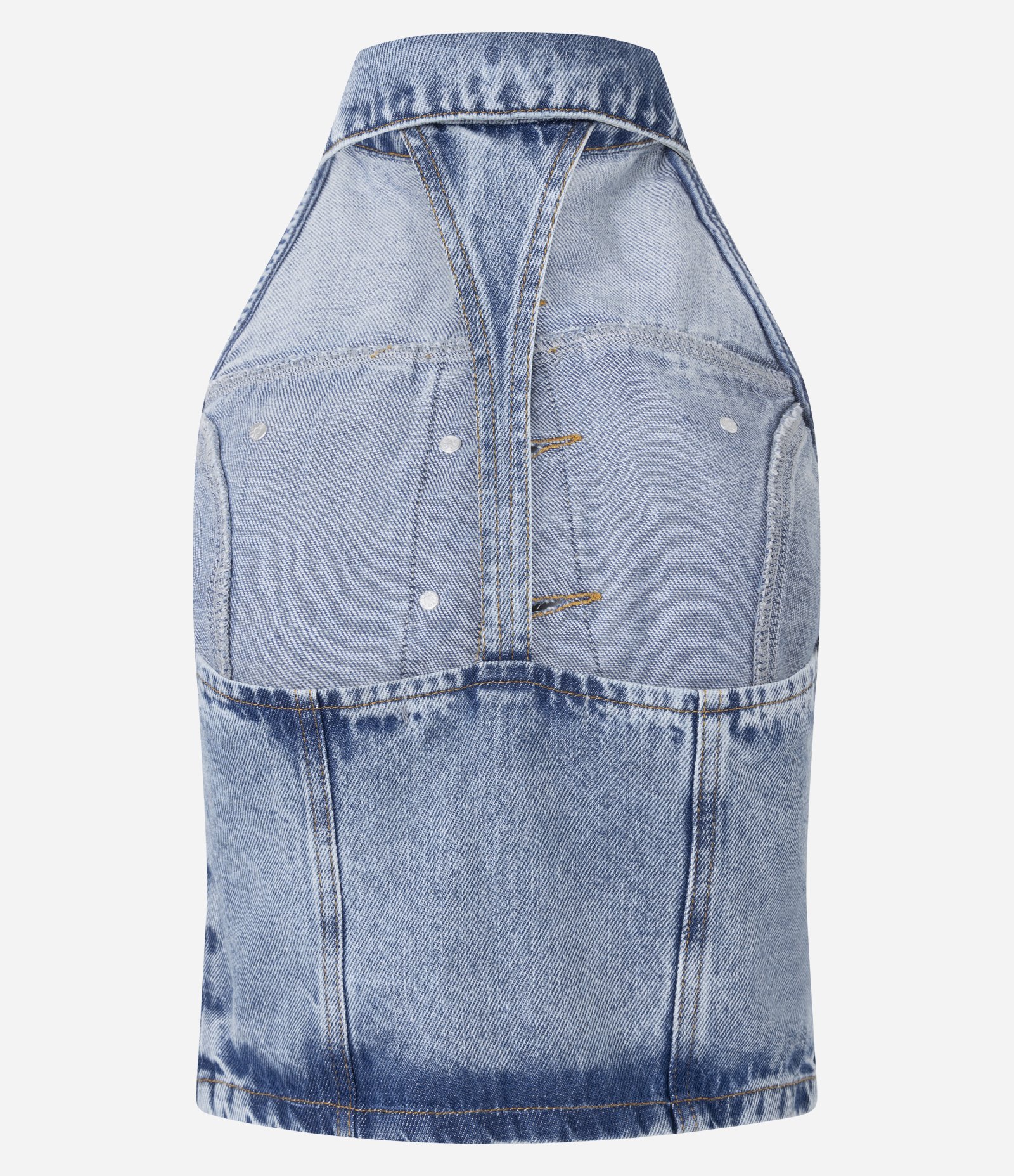 Blusa em Jeans Frente Única Azul 6