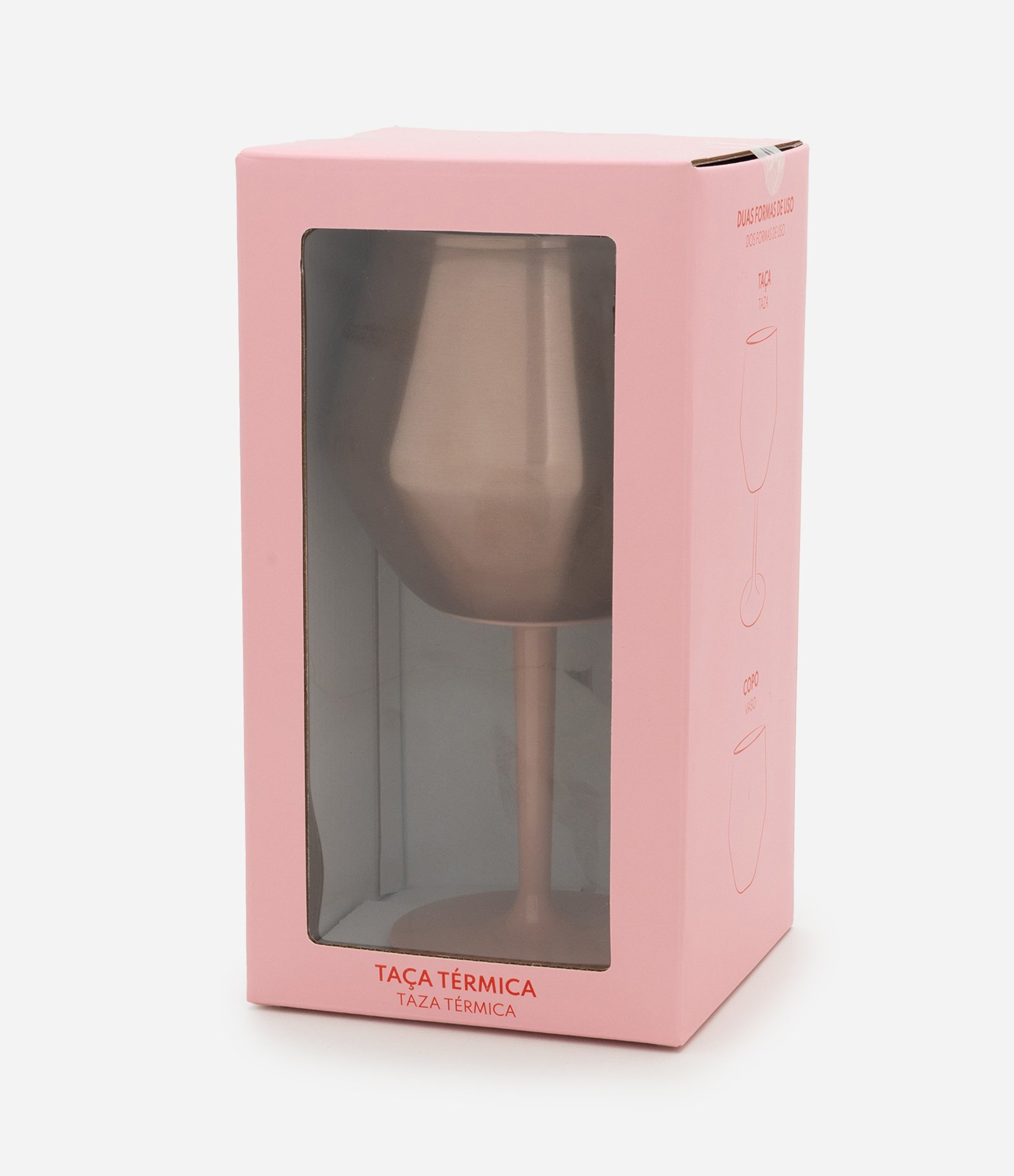 Taça Térmica em Metálica Rosa 5