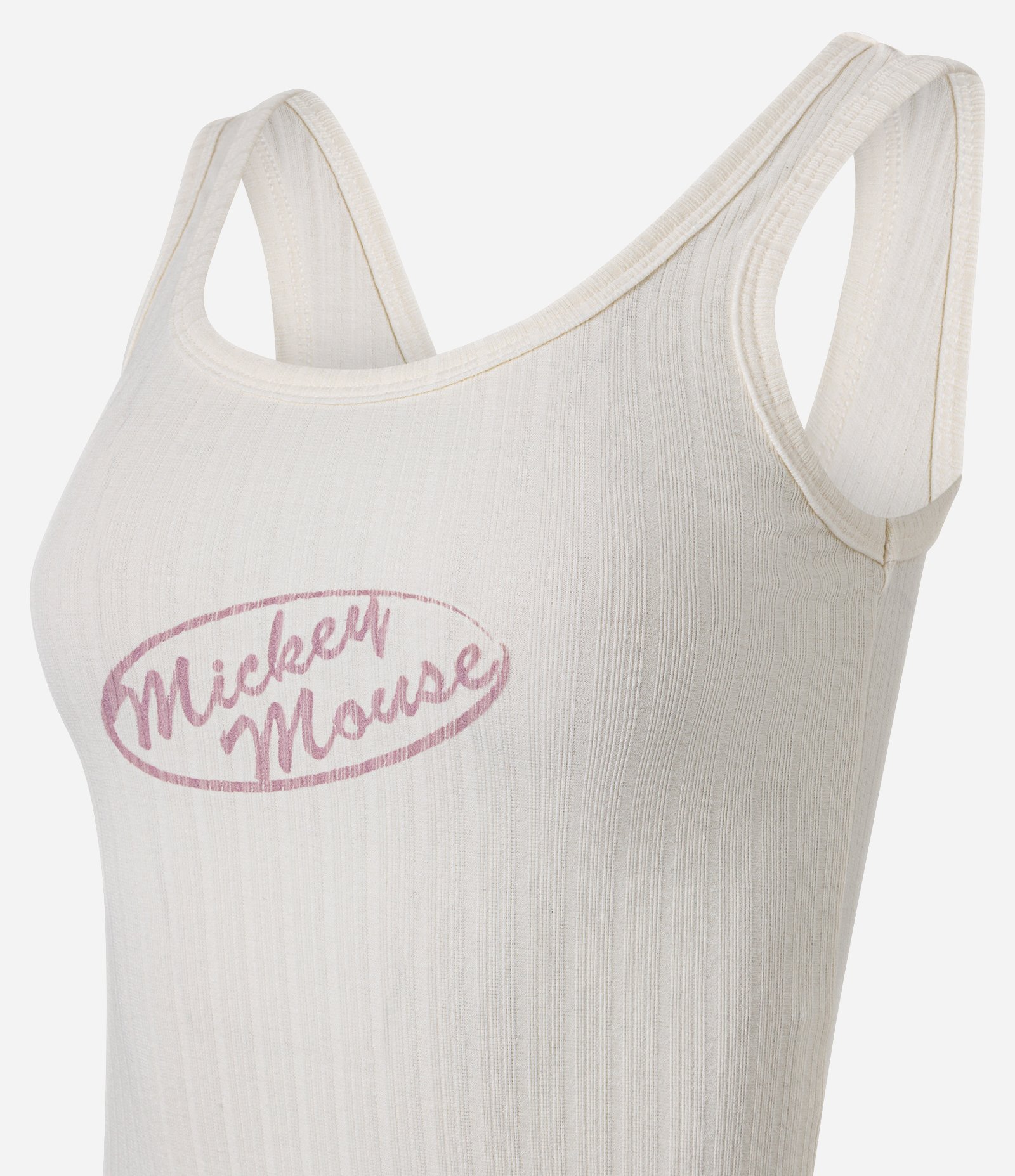 Pijama Short Doll Manga em Ribana com Estampa Mickey Branco 6