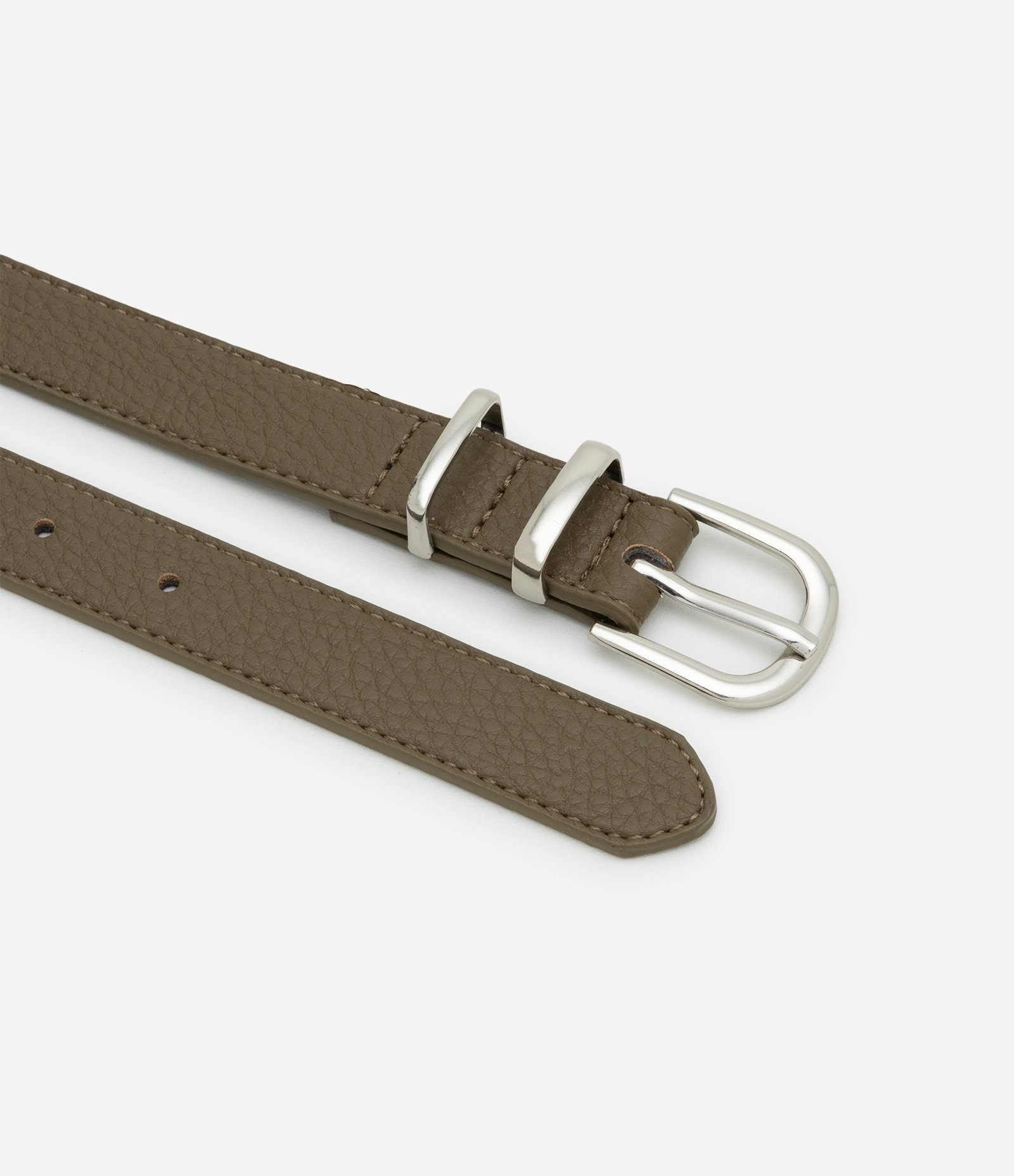 Kit 03 Cintos Médios em Floater com Fivelas e Metais em Light Gold Off white / Verde / marrom 3