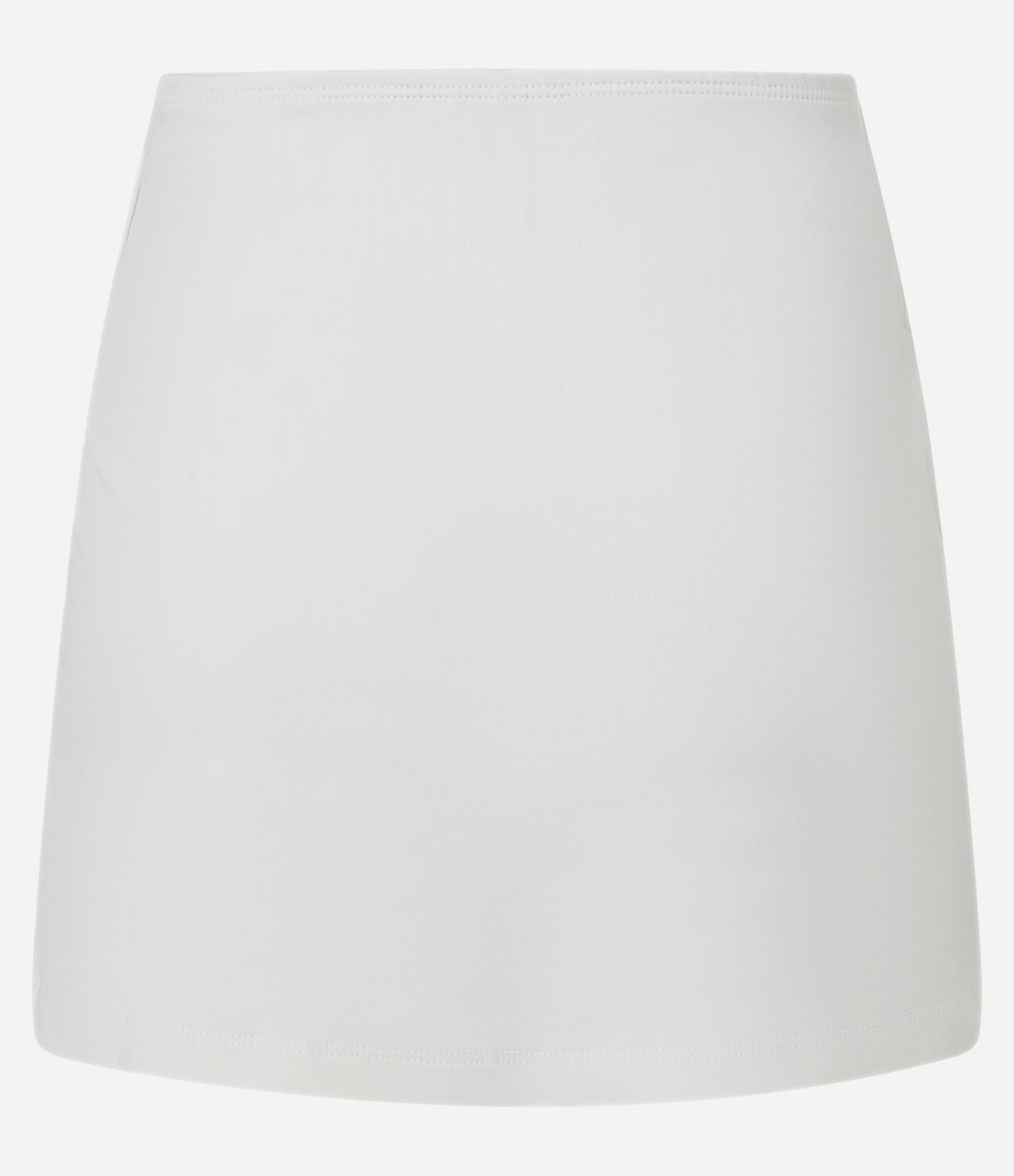 Saída de Praia Saia Curta em Microfibra com Concha Lateral Off White 7