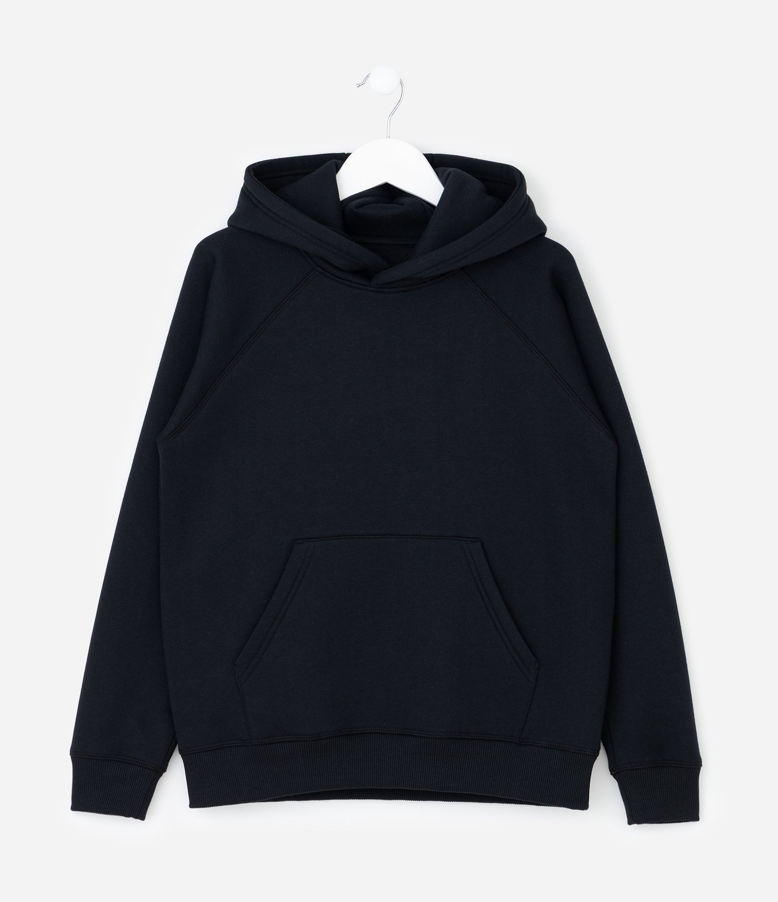 Casaco Infantil Básico com Capuz e Bolsos - Tam- 5 a 14 Anos Preto 2