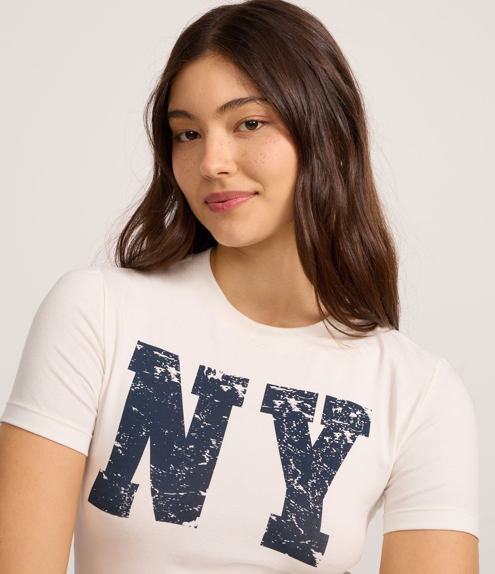 Camiseta New T-shirt em Algodão com Estampa NY Branco 4