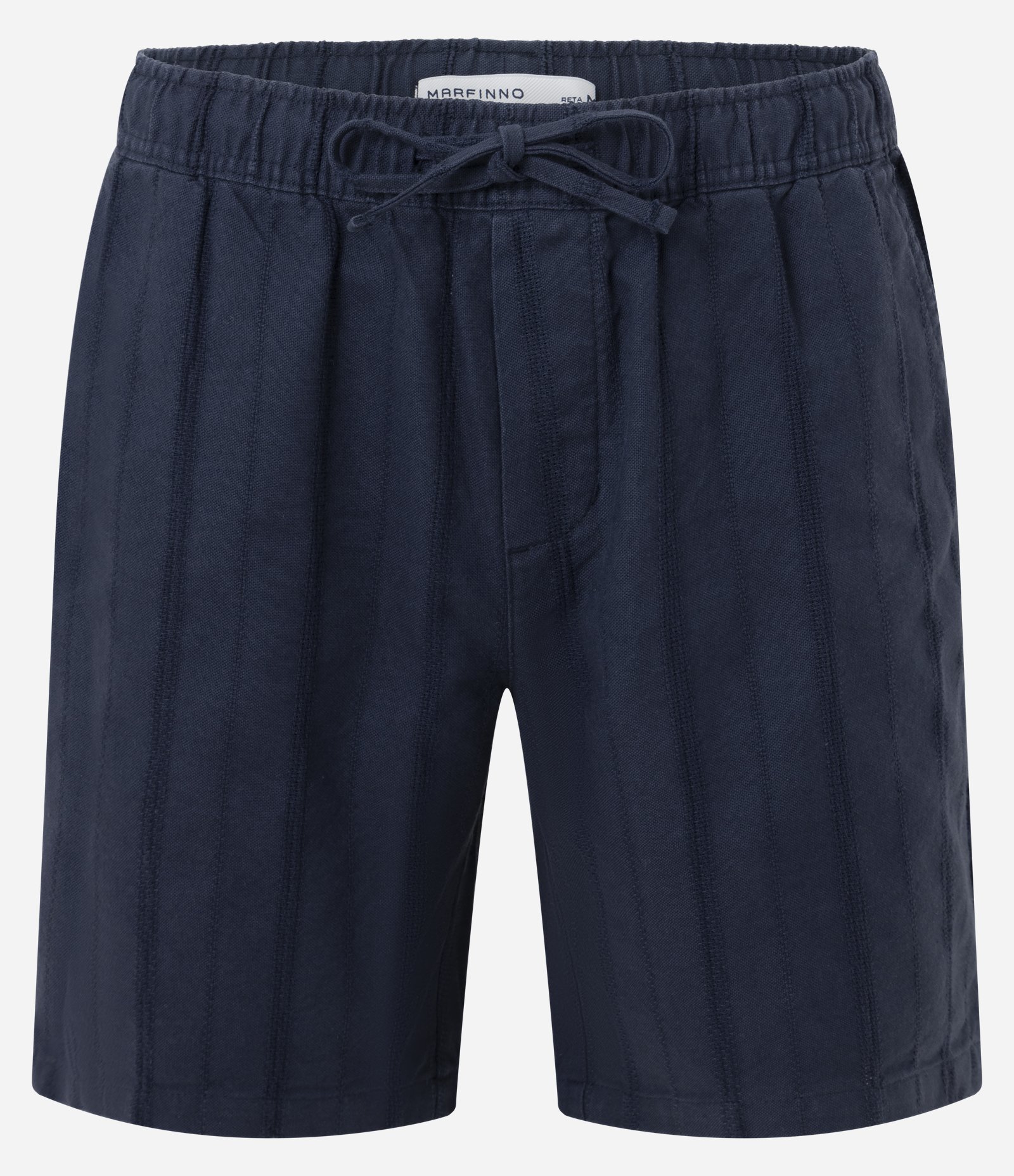 Bermuda Reta Texturizada com Cós Elástico Azul 5