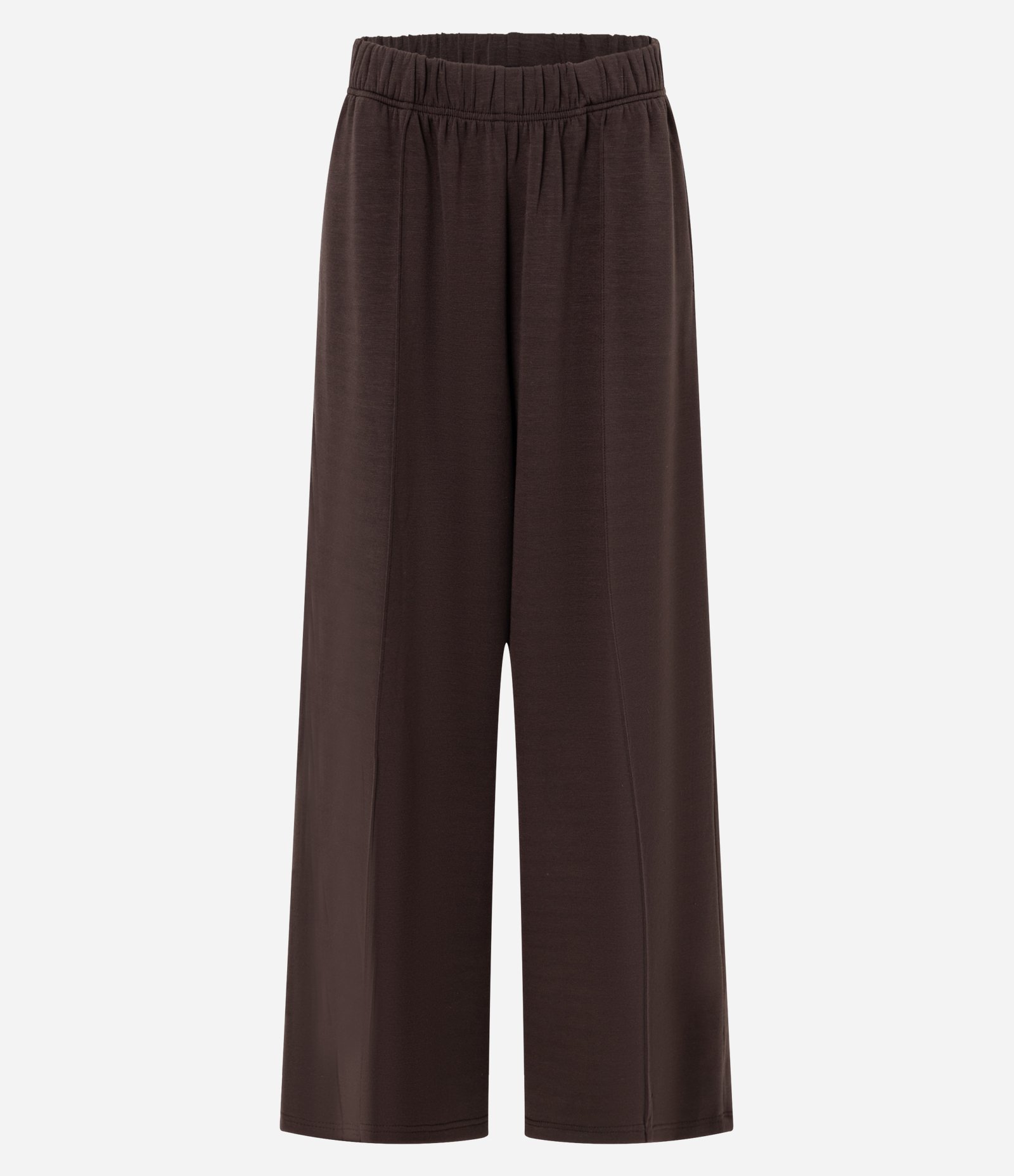 Calça em Microfibra com Cós Elástico Marrom 6