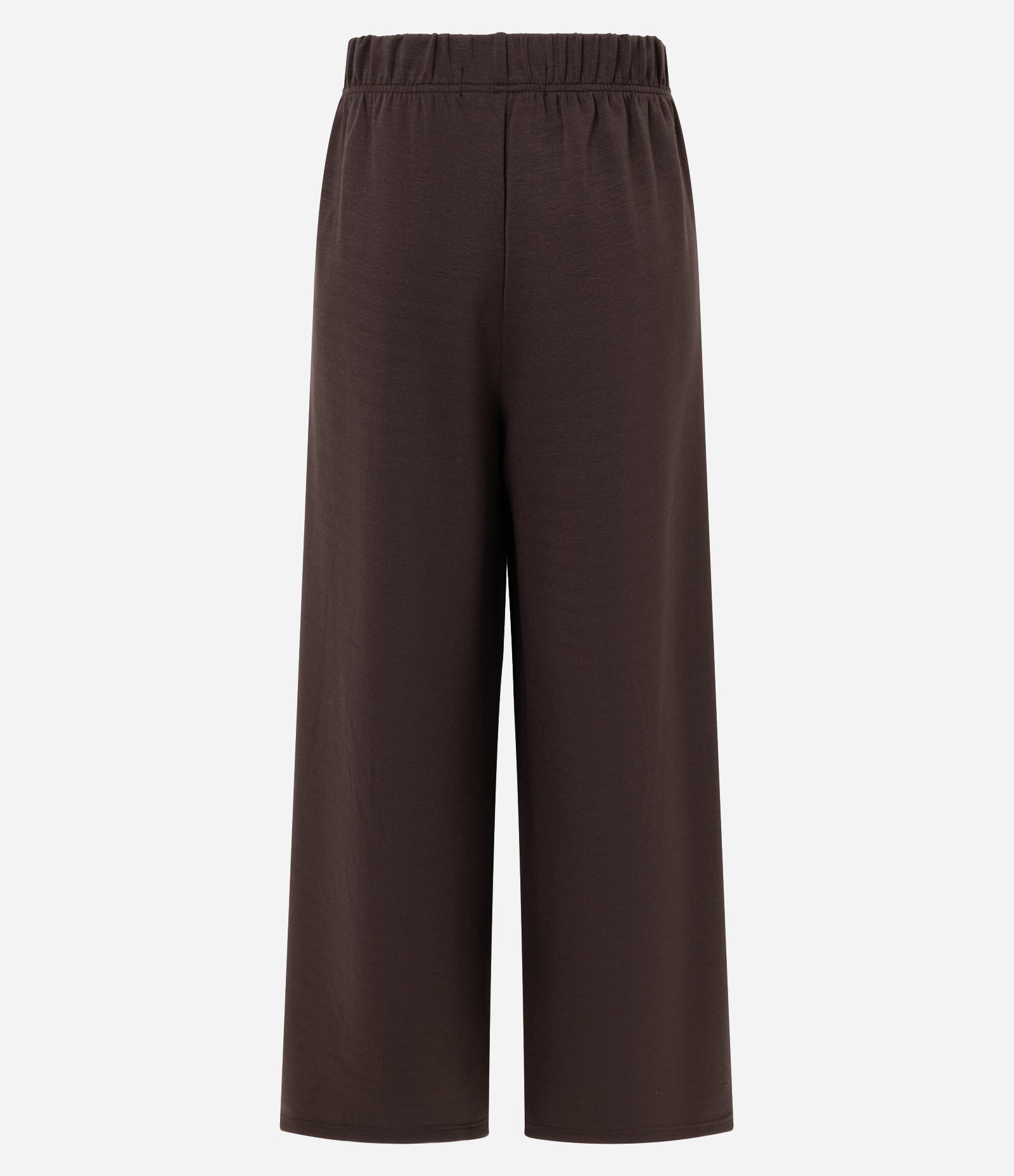 Calça em Microfibra com Cós Elástico Marrom 7