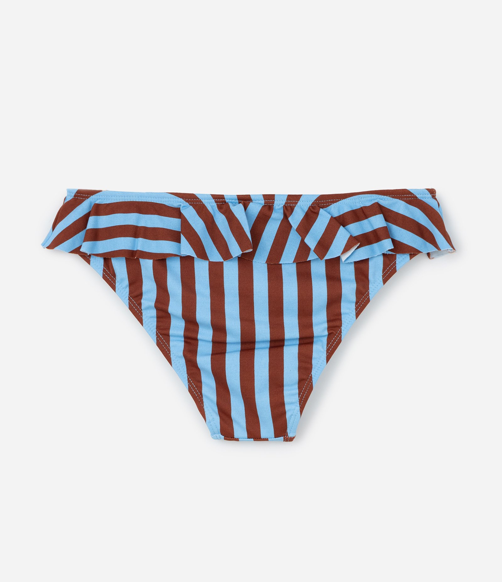 Biquini Infantil em Microfibra com Estampa de Listras - Tam 4 a 14 Anos Azul/Marrom 6