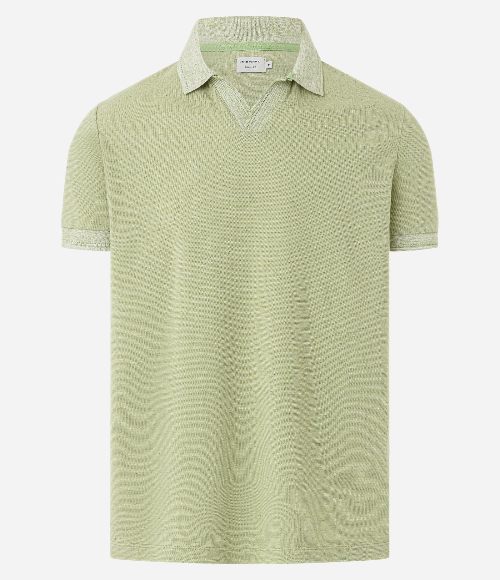 Camiseta Polo Comfort em Algodao Texturizado com Manga Curta Verde 1