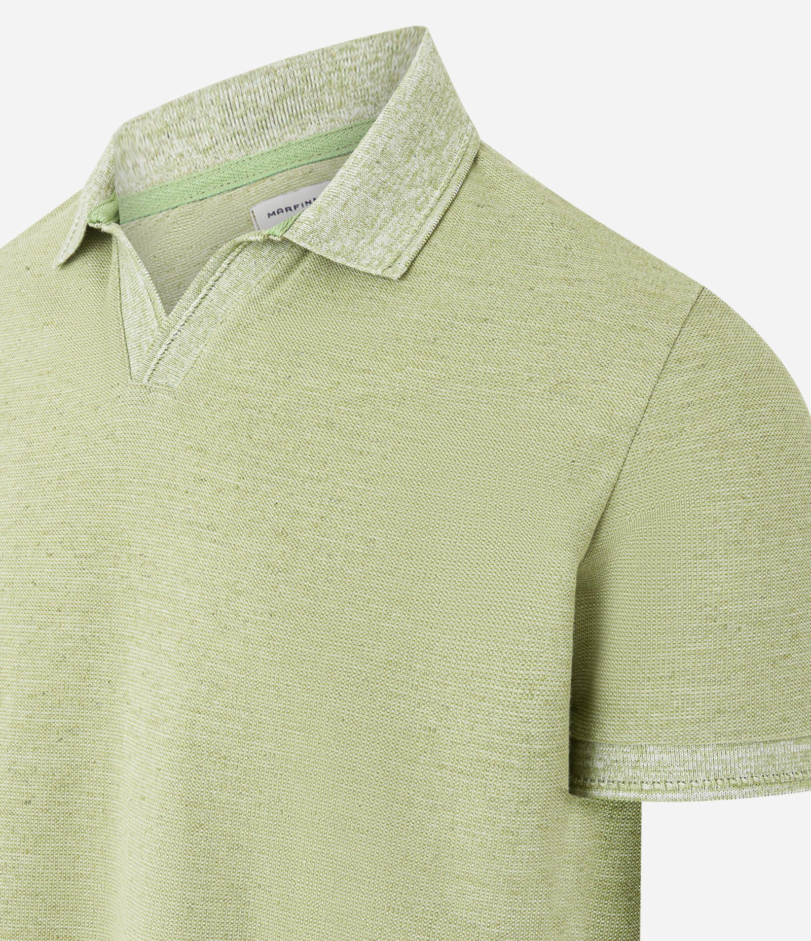 Camiseta Polo Comfort em Algodao Texturizado com Manga Curta Verde 2