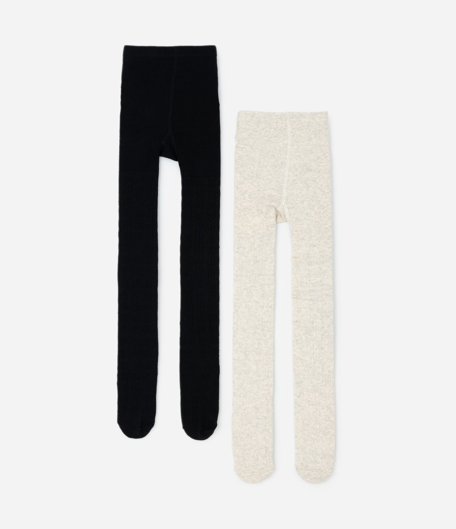 Kit 02 Meias Calças Infantil Texturizada – Tam PP ao G Preto/Cinza 1