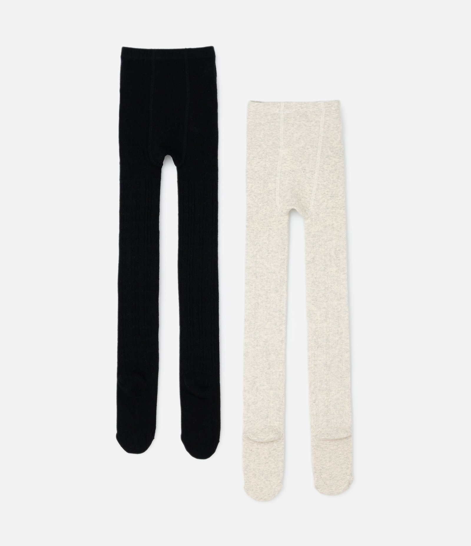 Kit 02 Meias Calças Infantil Texturizada – Tam PP ao G Preto/Cinza 2