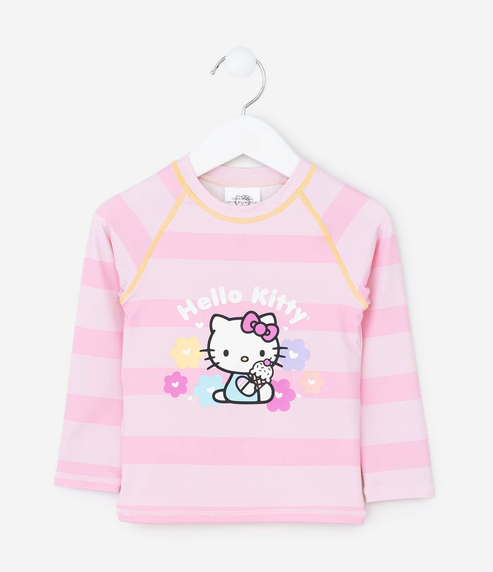Conjunto Infantil UV da Hello Kitty com Blusa e Calcinha de Biquíni – Tam 1 a 4 Anos Rosa/Amarelo 2