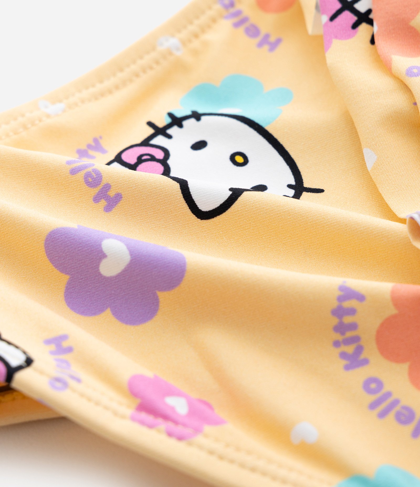 Conjunto Infantil UV da Hello Kitty com Blusa e Calcinha de Biquíni – Tam 1 a 4 Anos Rosa/Amarelo 6